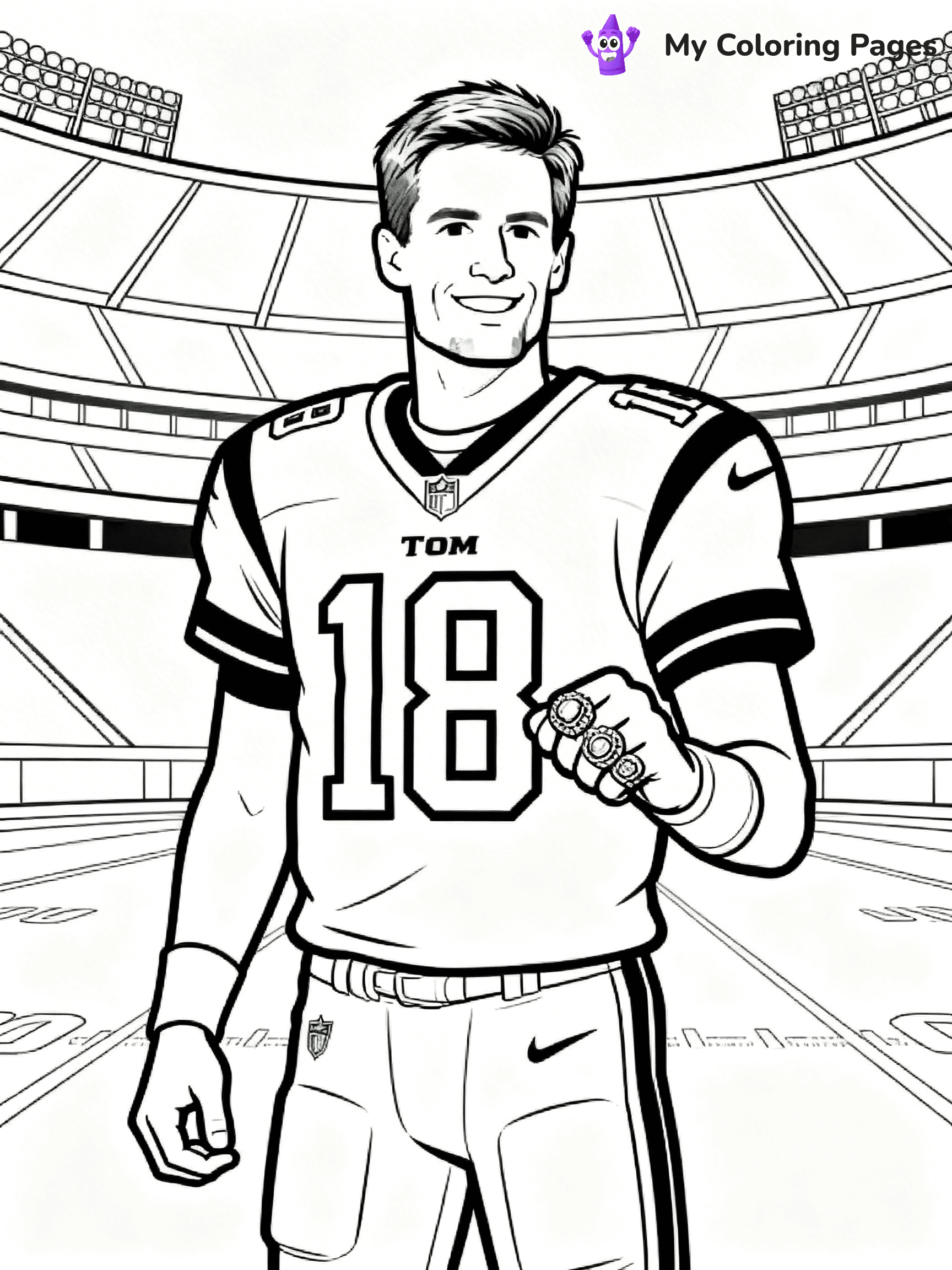 Tom Brady Coloring Pages - 11