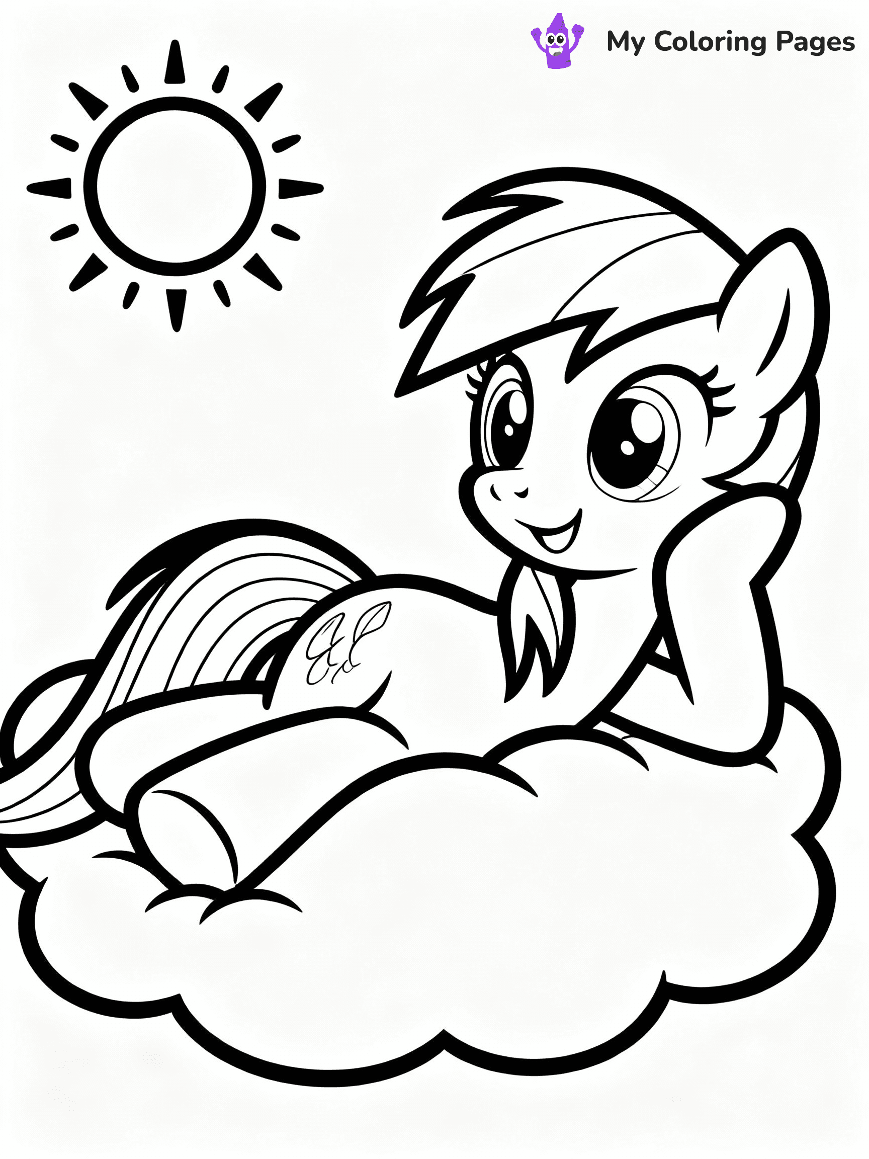 Rainbow Dash Coloring Pages - 1