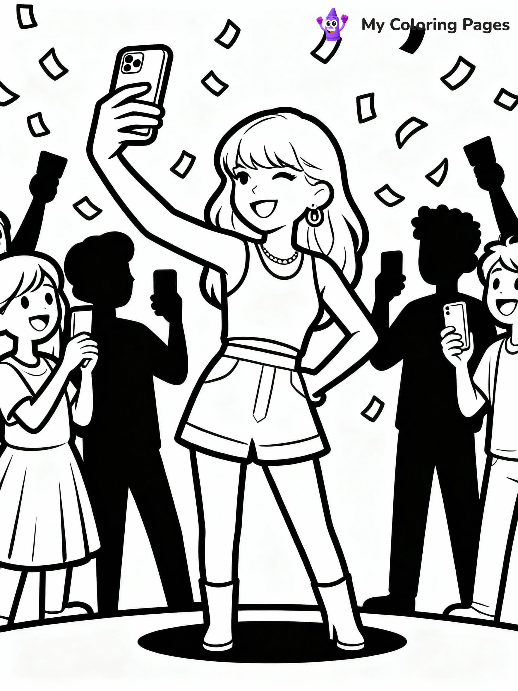Taylor Swift Coloring Pages - 17