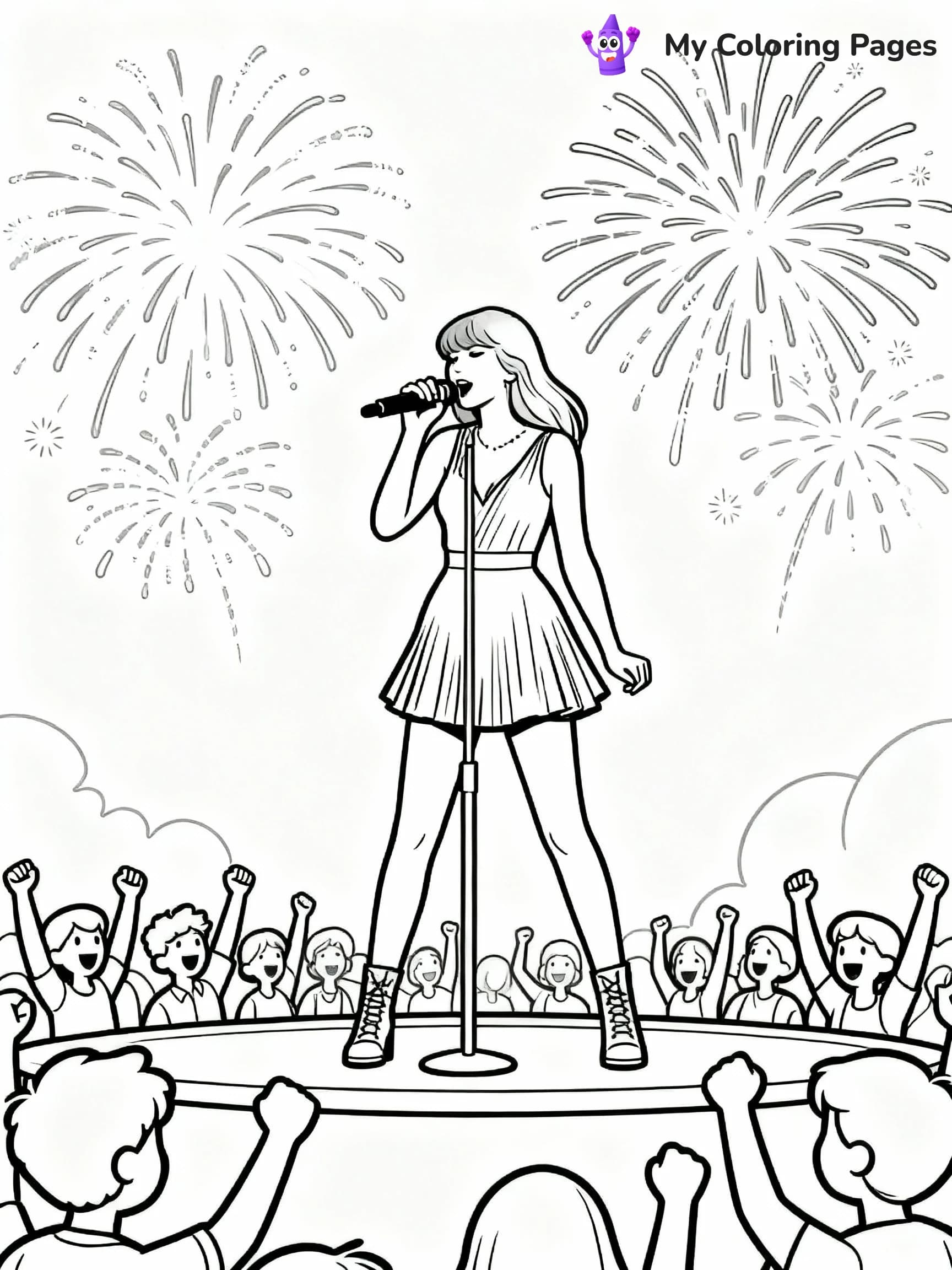 Taylor Swift Coloring Pages - 11
