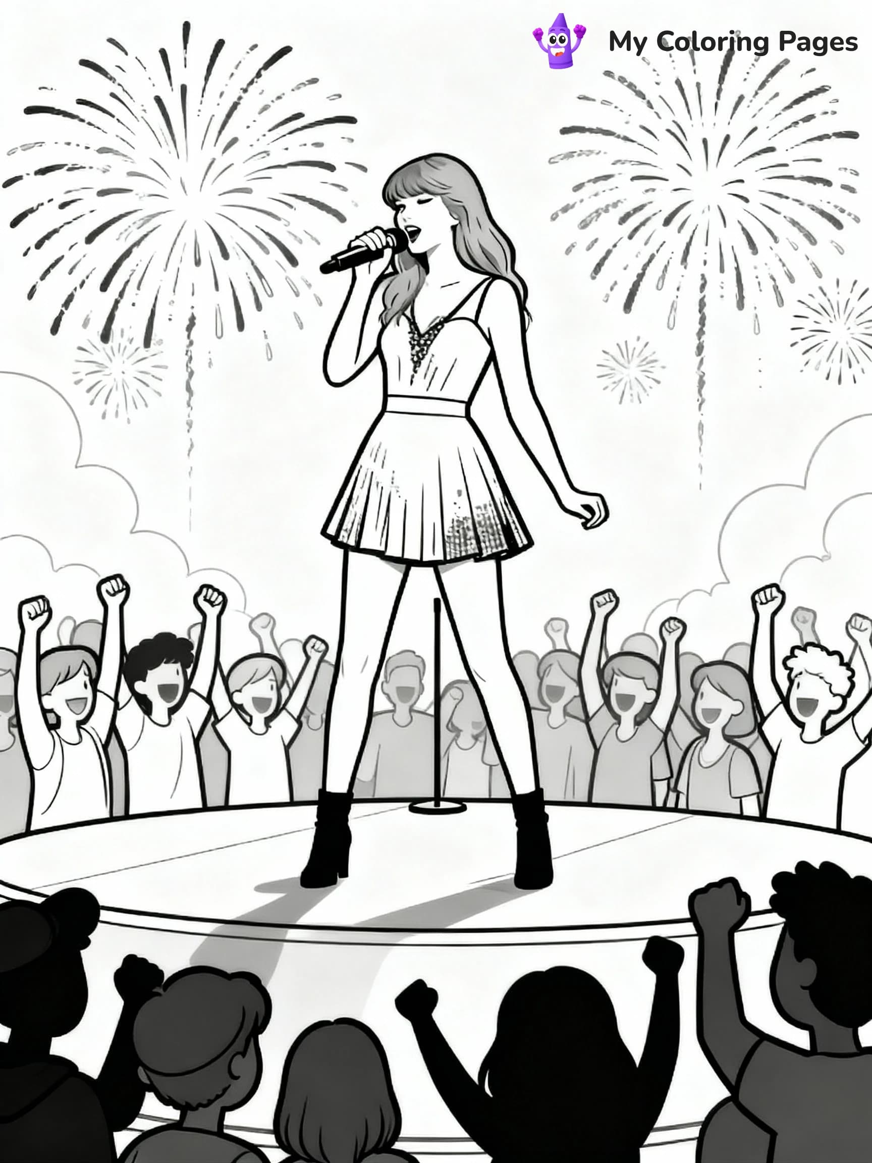 Taylor Swift Coloring Pages - 9