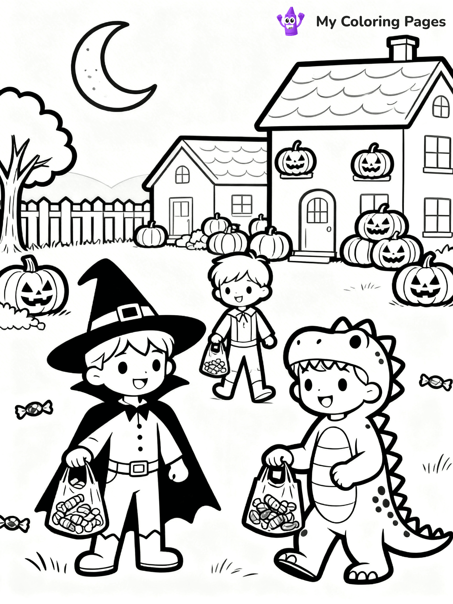 Halloween Candy Coloring Pages - 24