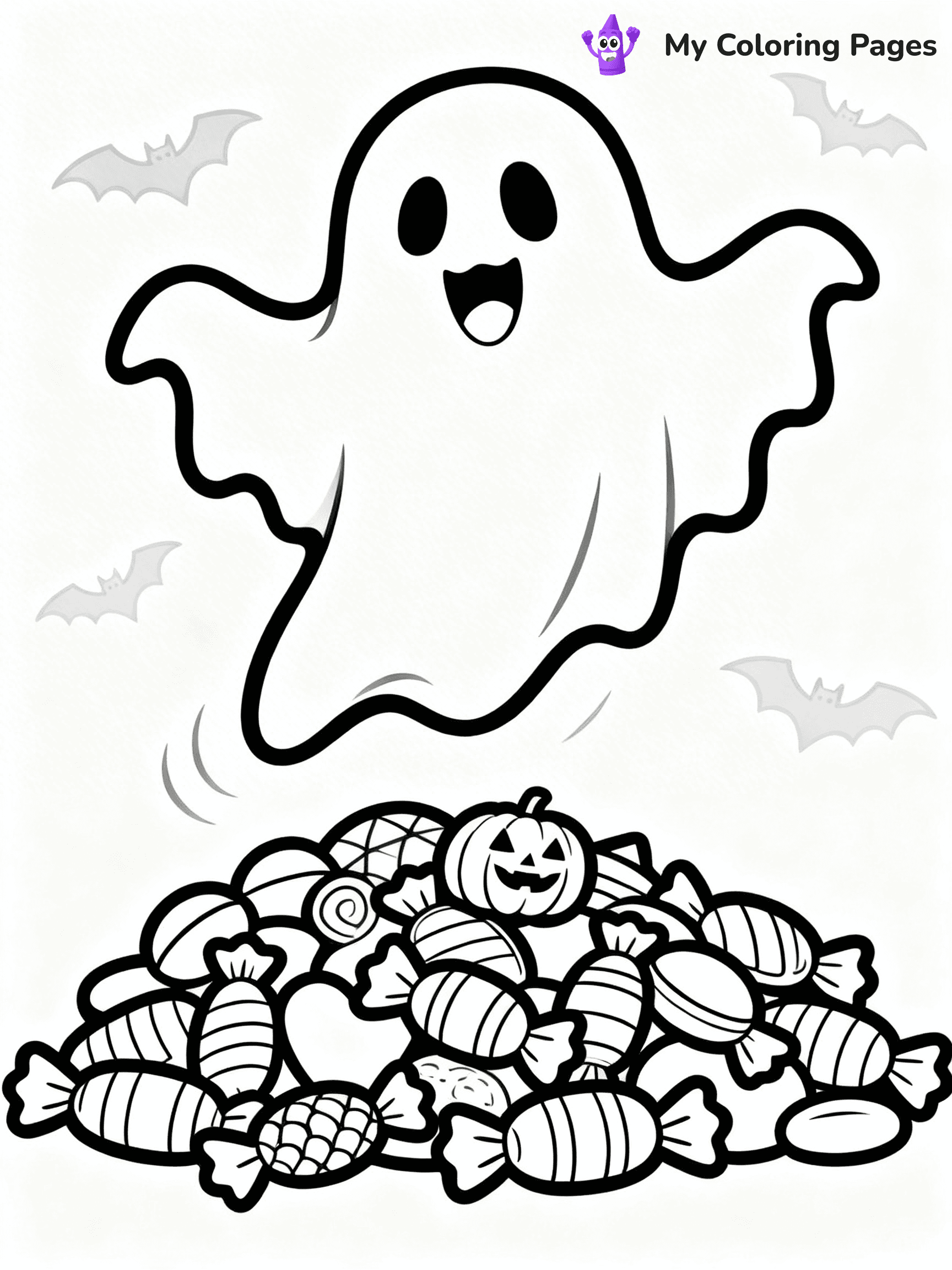 Halloween Candy Coloring Pages - 21