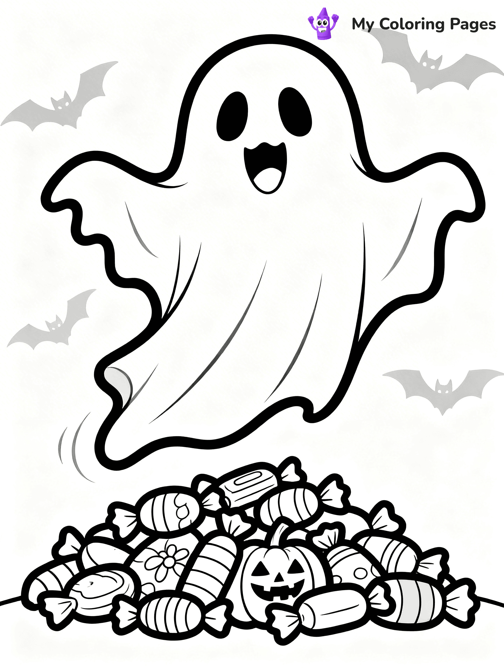 Halloween Candy Coloring Pages - 18