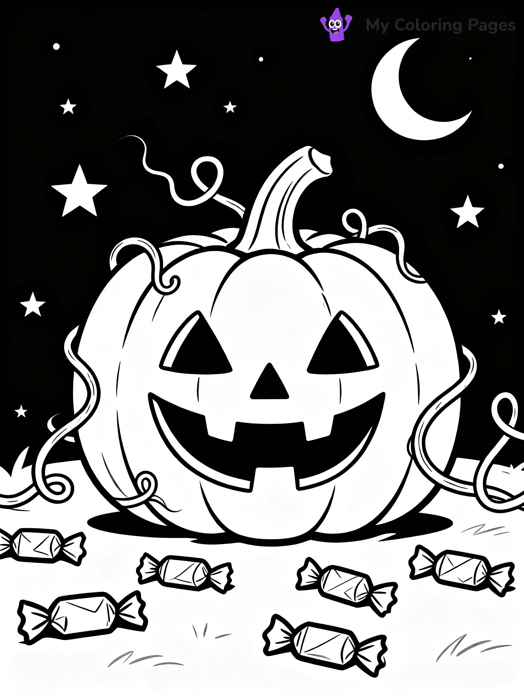 Halloween Candy Coloring Pages - 17