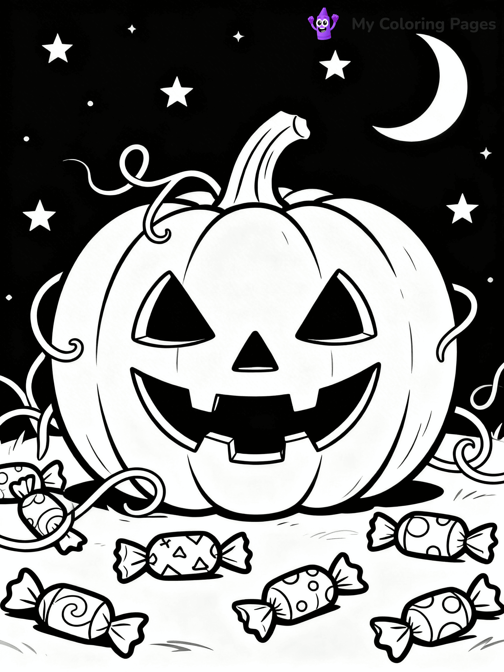 Halloween Candy Coloring Pages - 16