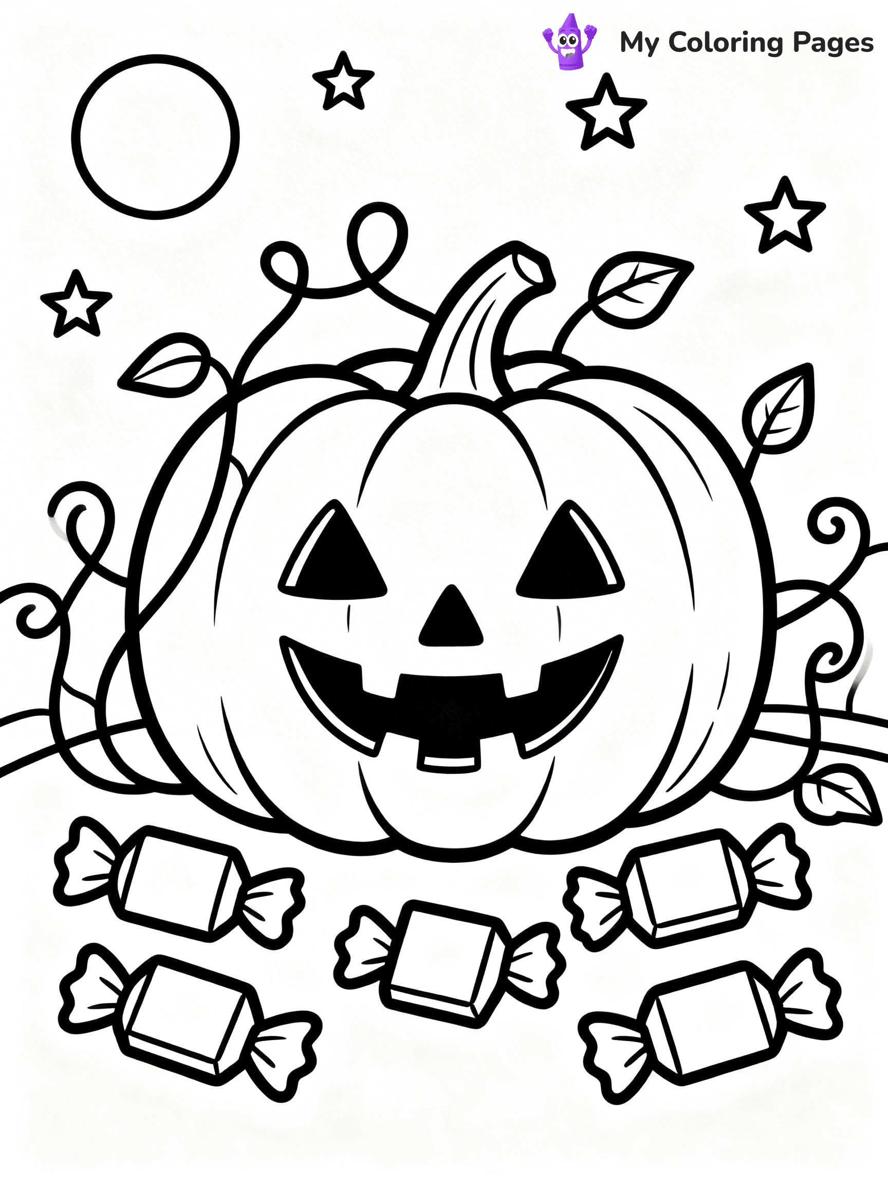 Halloween Candy Coloring Pages - 15