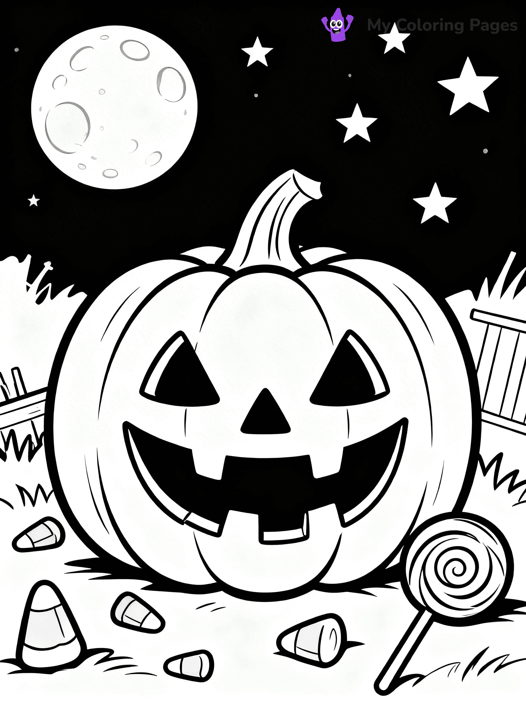 Halloween Candy Coloring Pages - 5