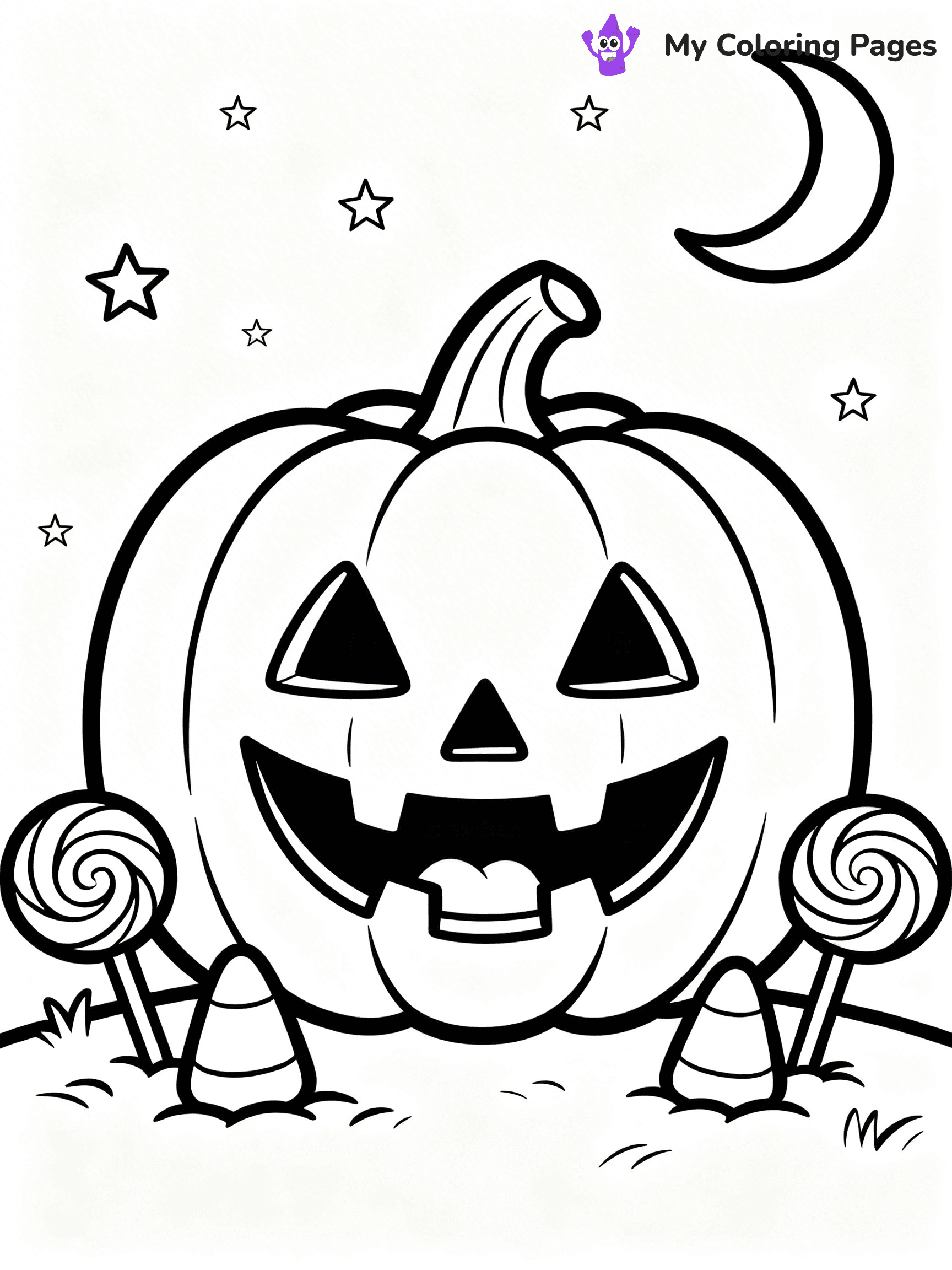 Halloween Candy Coloring Pages - 4