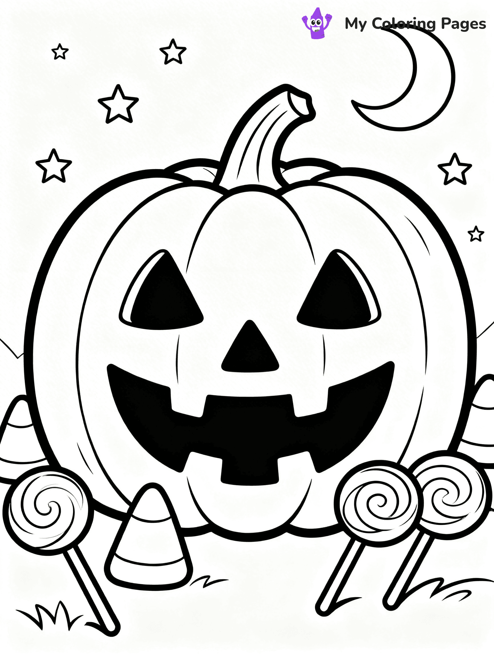Halloween Candy Coloring Pages - 3