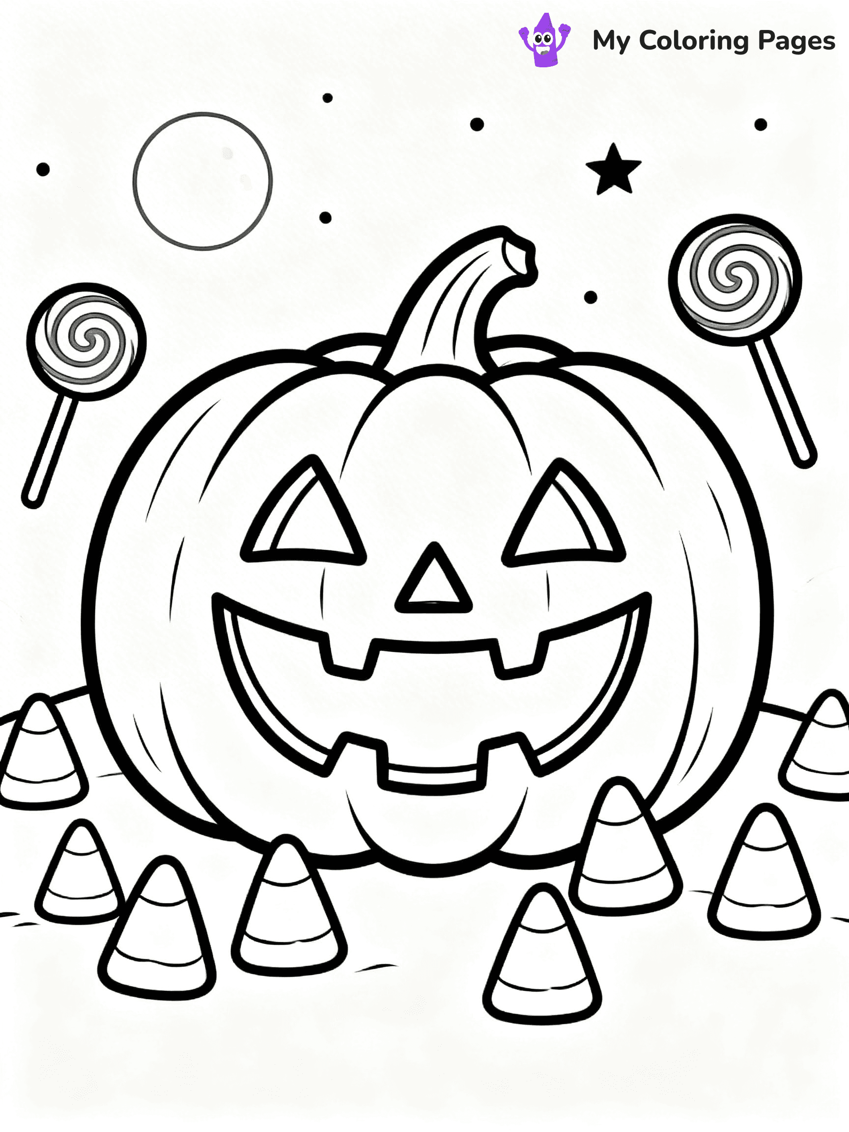 Halloween Candy Coloring Pages - 2