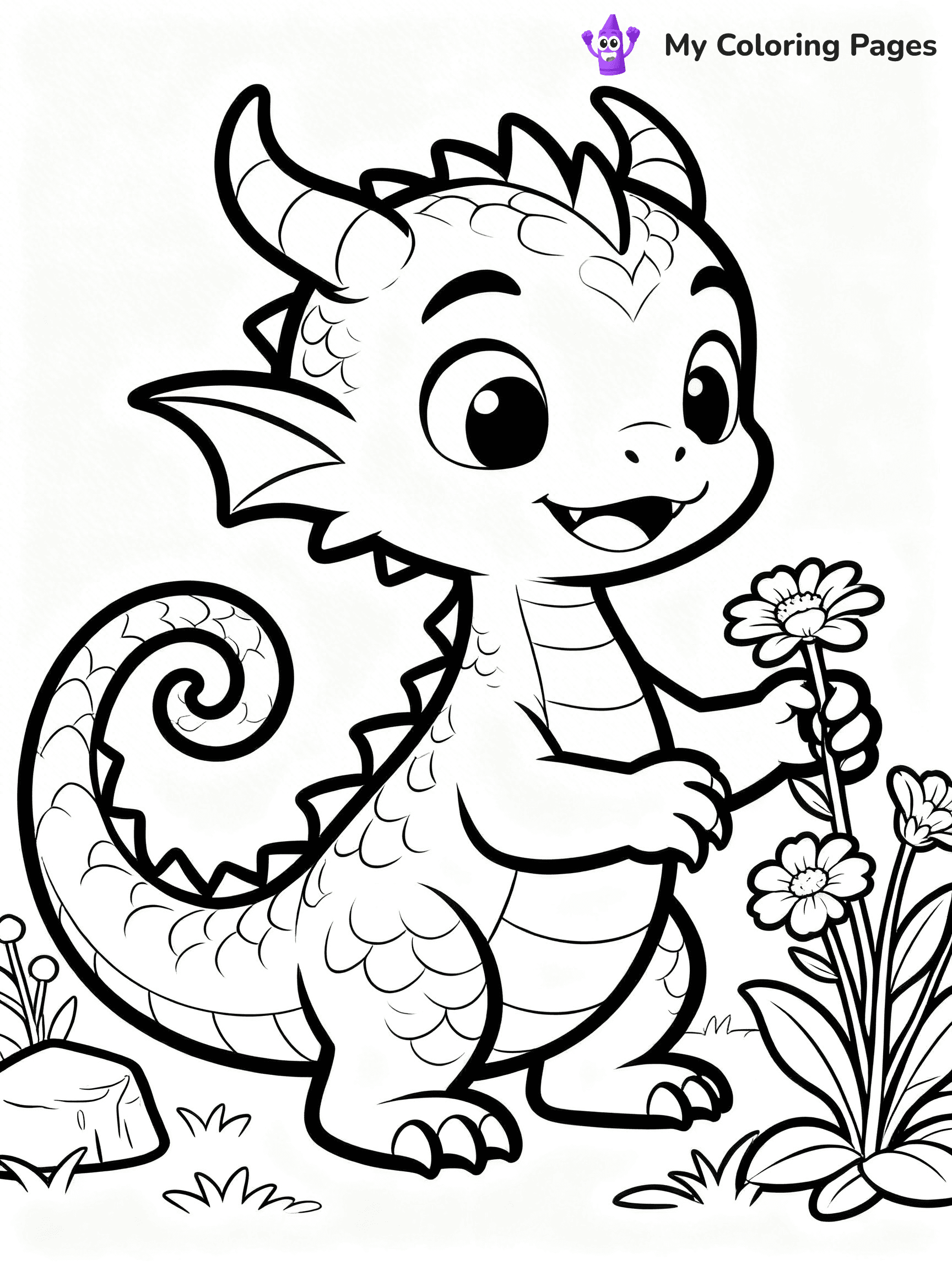 Baby Dragon Coloring Pages - 84