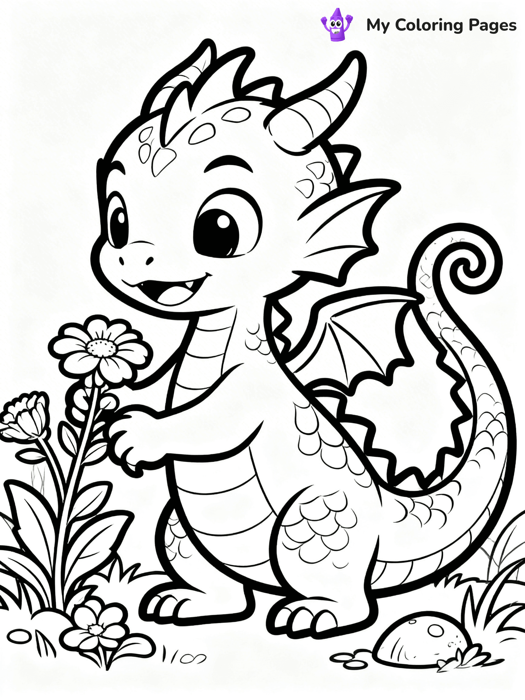 Baby Dragon Coloring Pages - 83