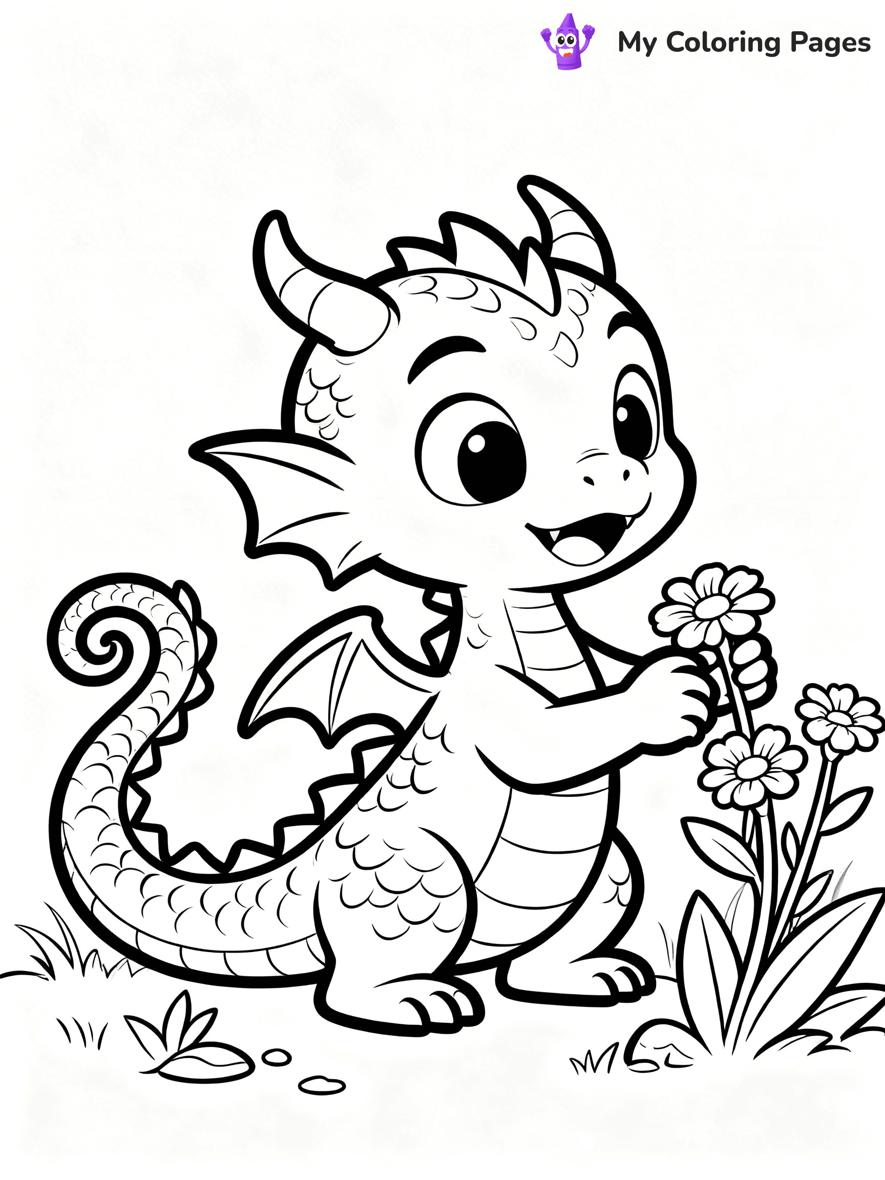 Baby Dragon Coloring Pages - 82