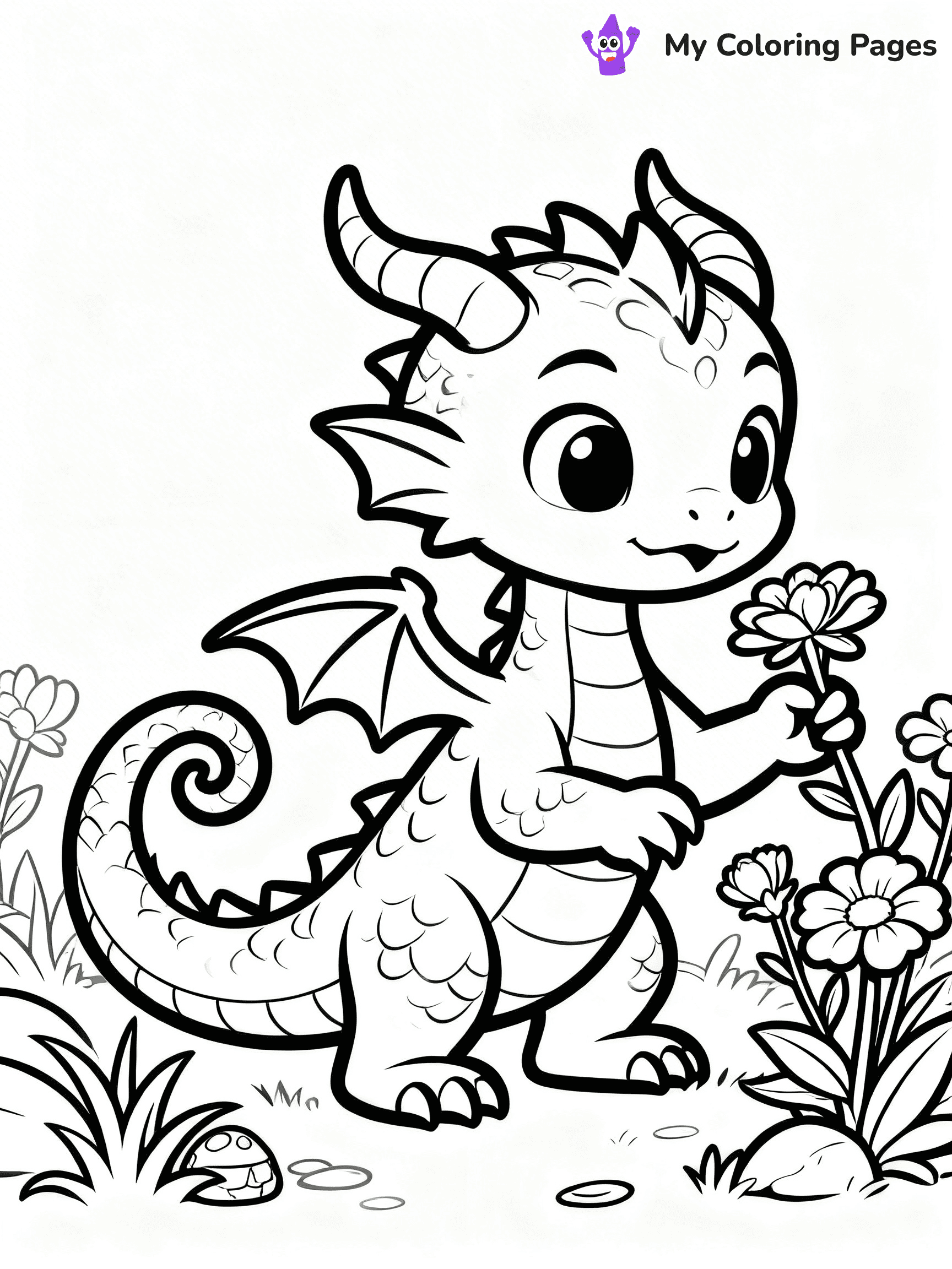 Baby Dragon Coloring Pages - 81