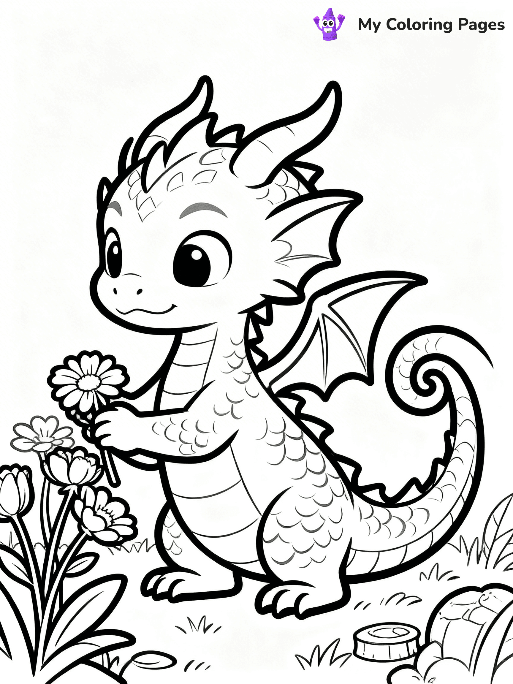 Baby Dragon Coloring Pages - 80