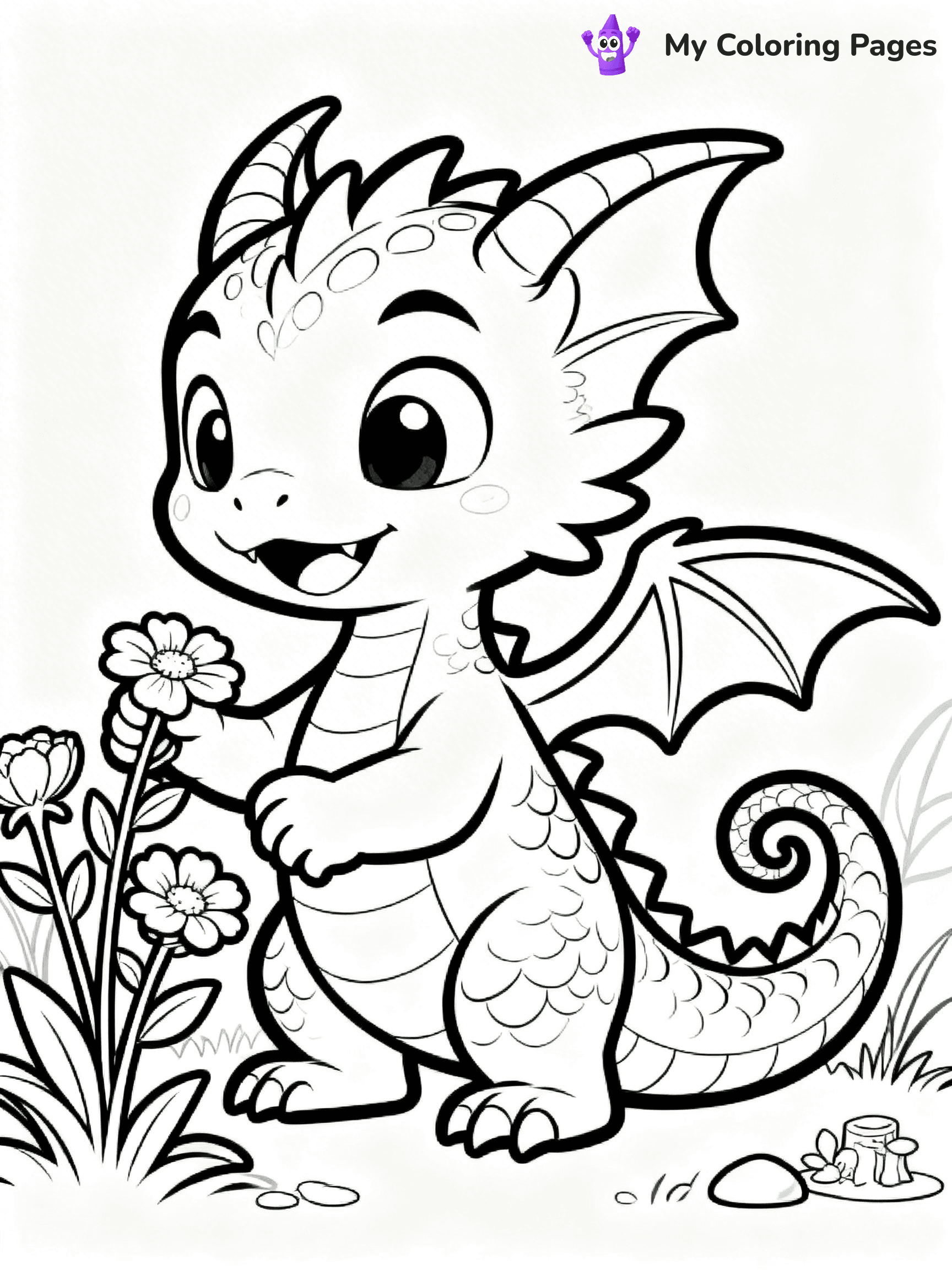 Baby Dragon Coloring Pages - 79
