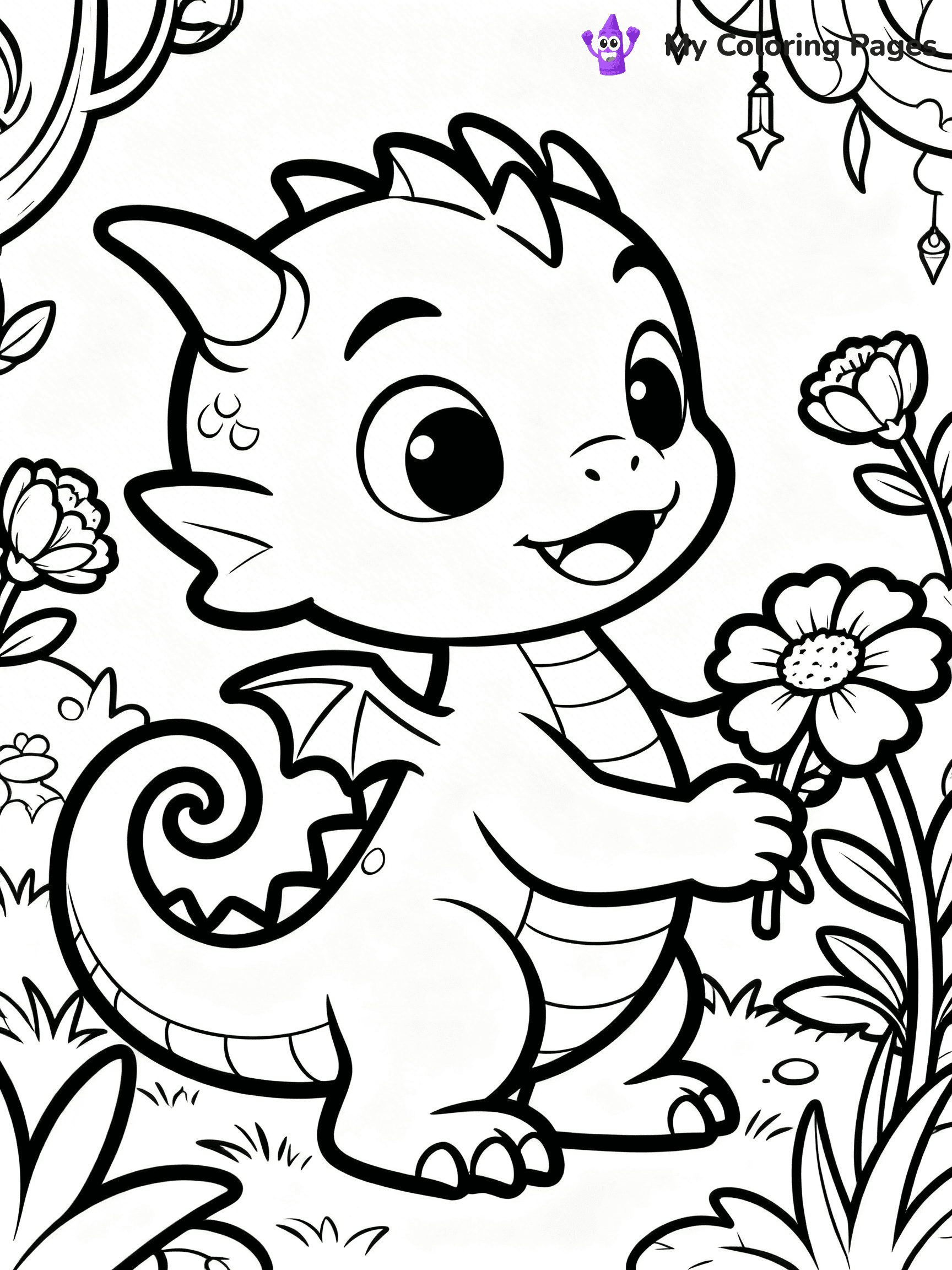 Baby Dragon Coloring Pages - 78
