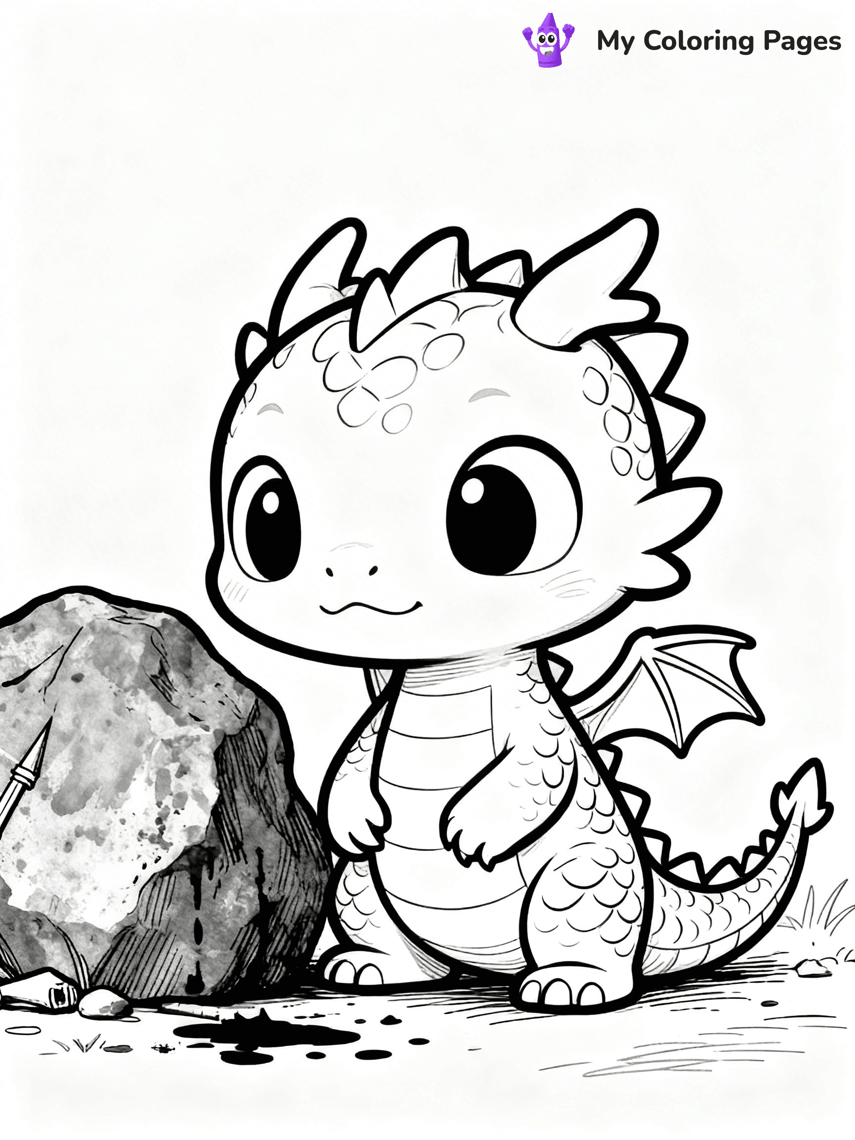 Baby Dragon Coloring Pages - 61