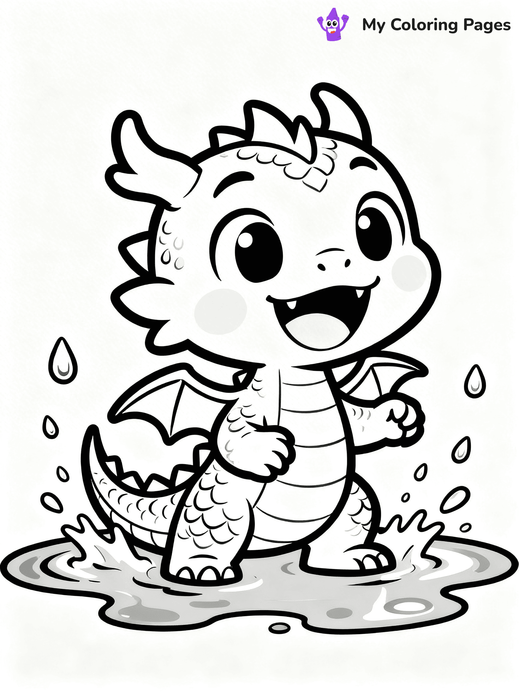 Baby Dragon Coloring Pages - 49