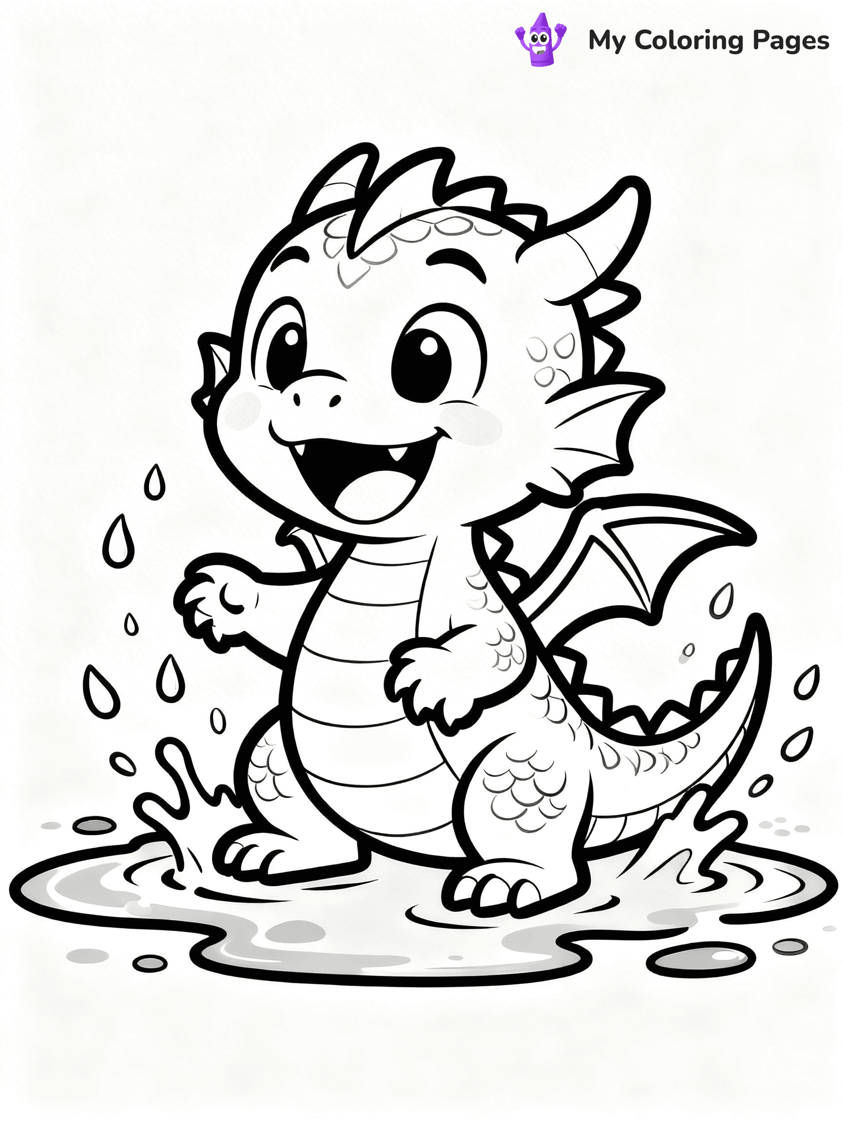 Baby Dragon Coloring Pages - 47