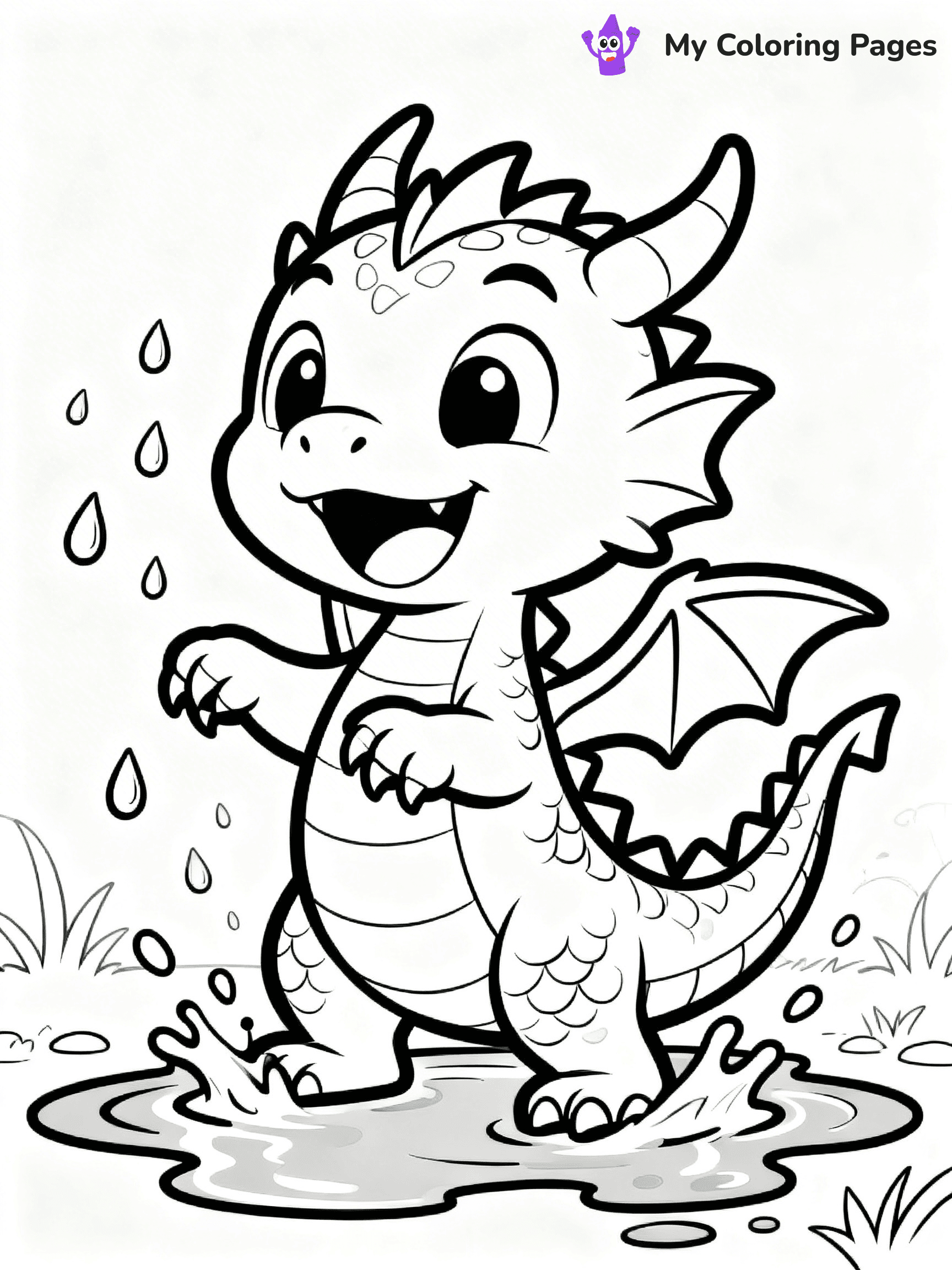 Baby Dragon Coloring Pages - 46
