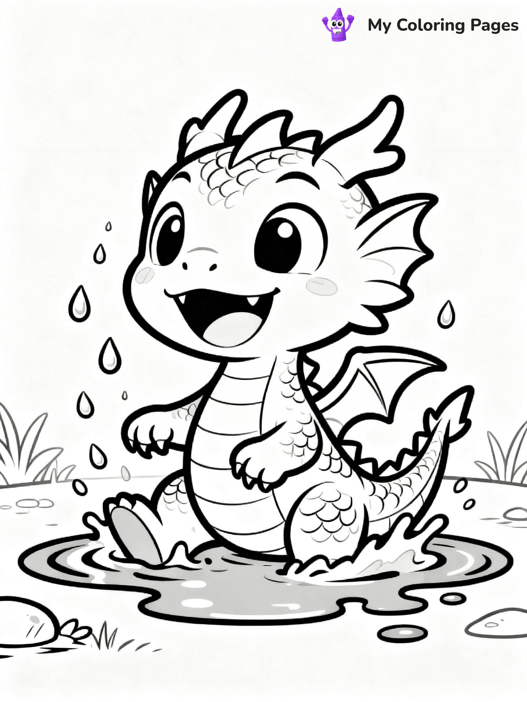 Baby Dragon Coloring Pages - 45