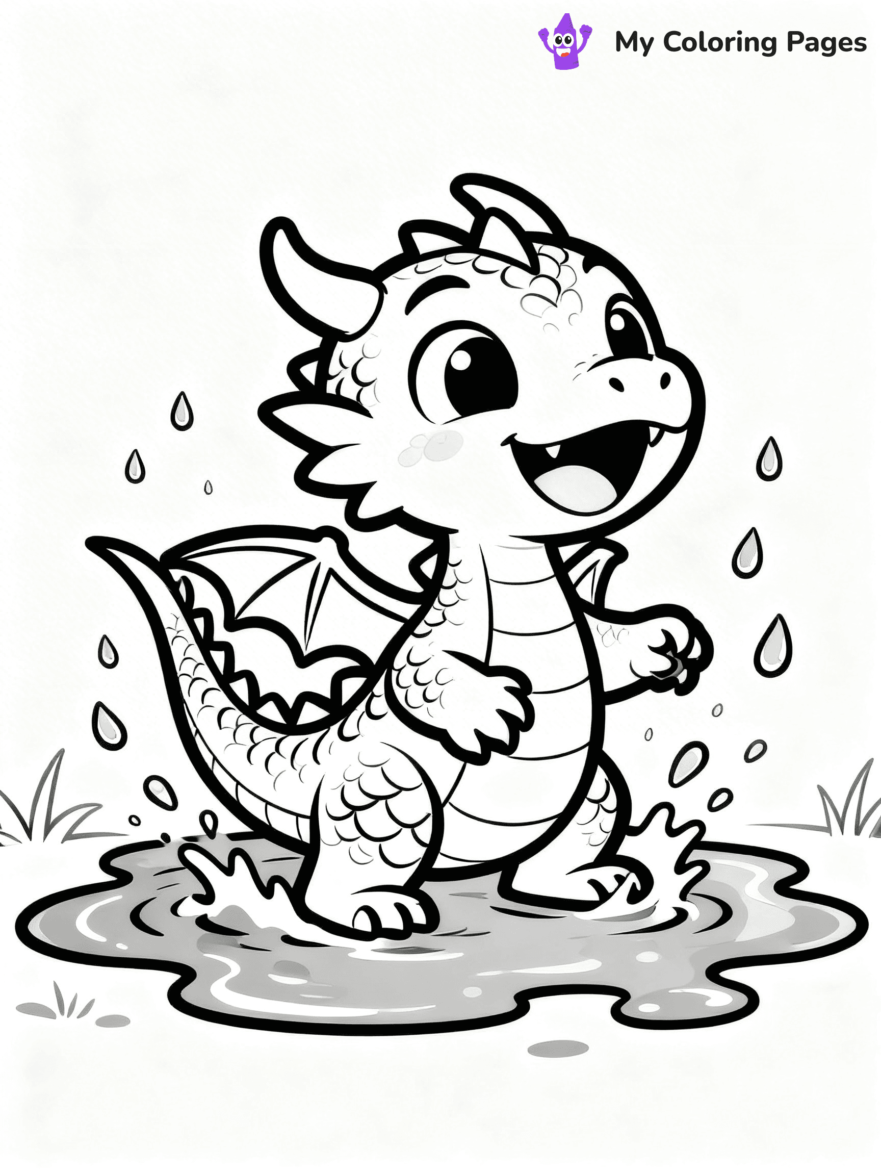 Baby Dragon Coloring Pages - 44