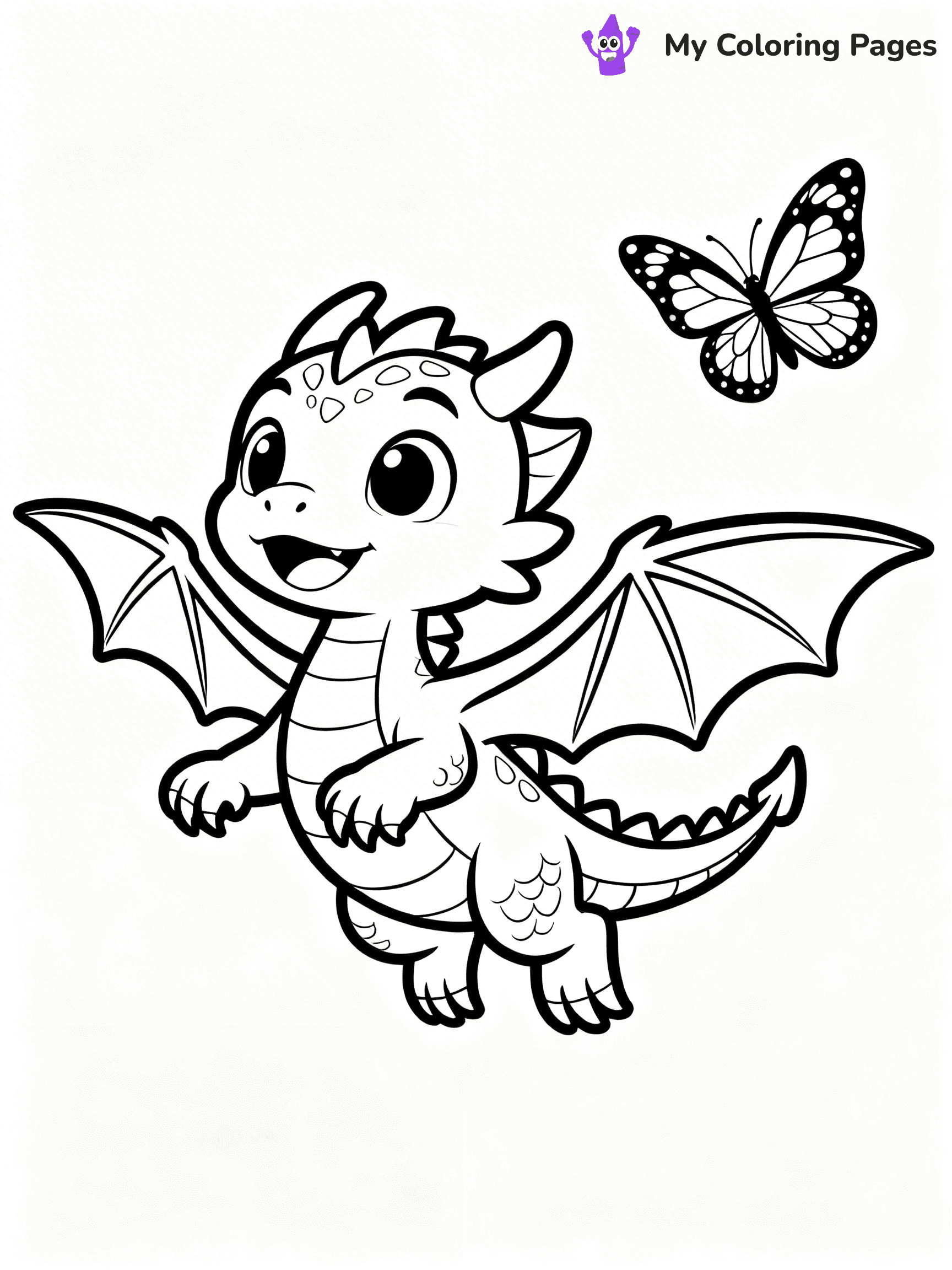 Baby Dragon Coloring Pages - 43