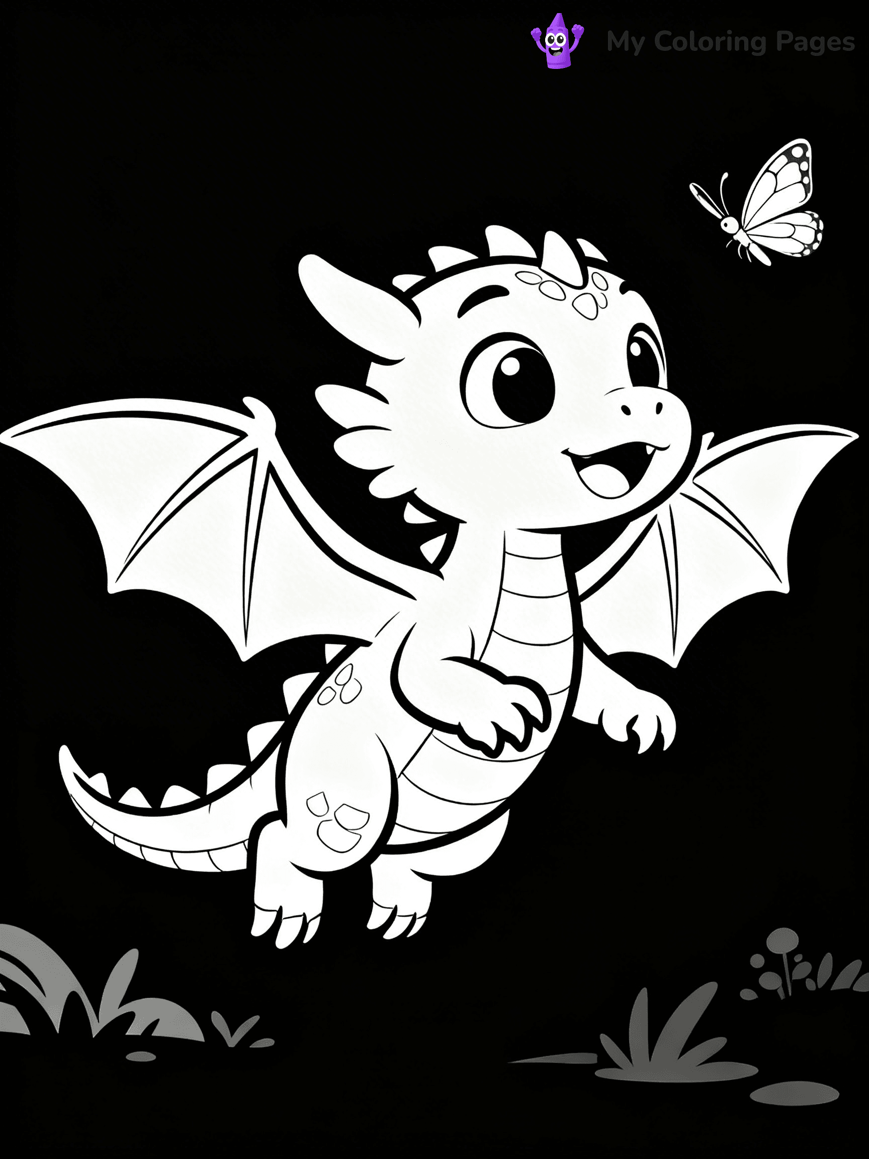Baby Dragon Coloring Pages - 40