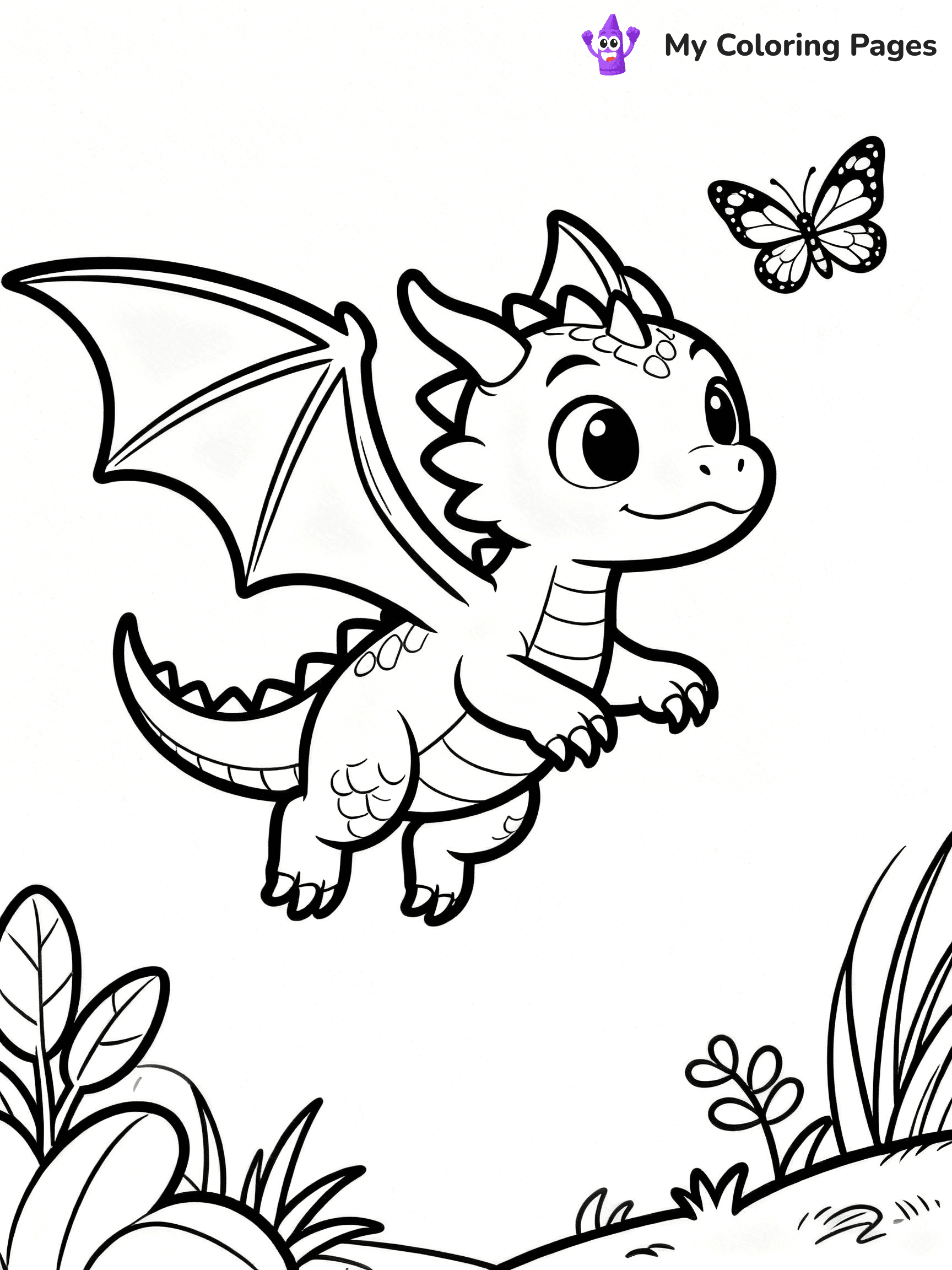 Baby Dragon Coloring Pages - 39