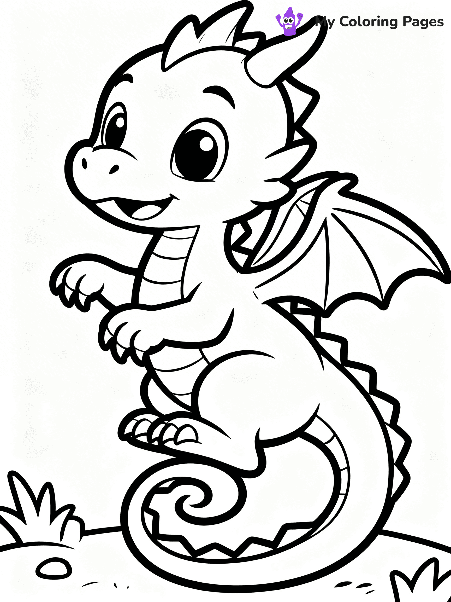 Baby Dragon Coloring Pages - 32