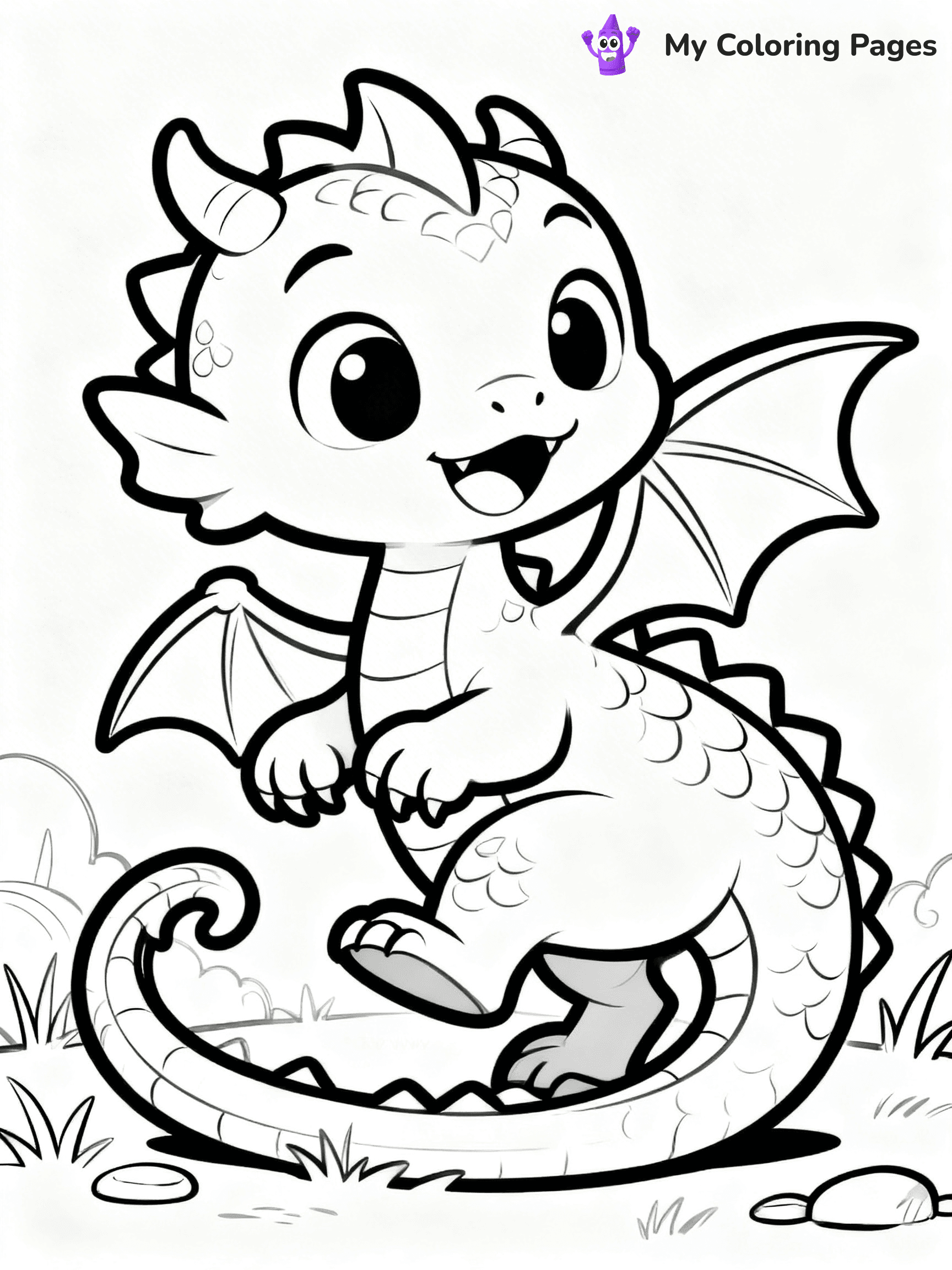 Baby Dragon Coloring Pages - 31