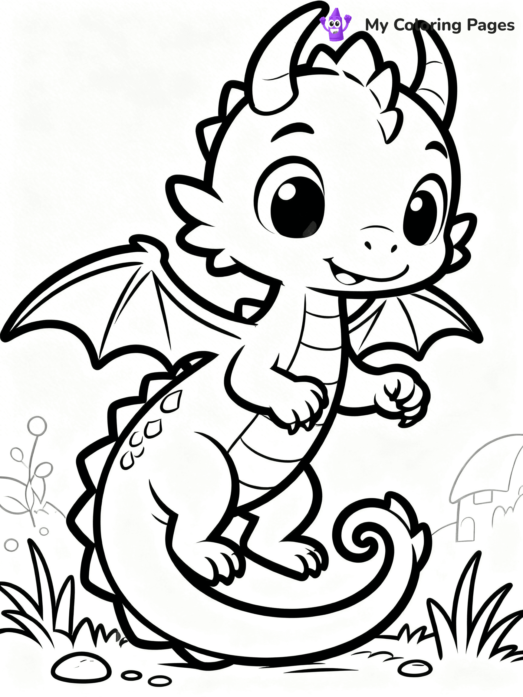 Baby Dragon Coloring Pages - 29