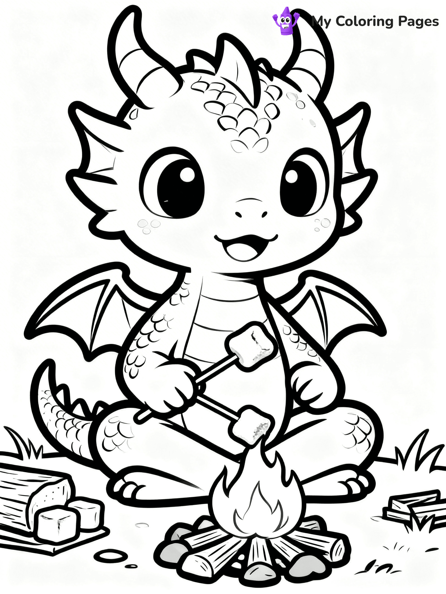 Baby Dragon Coloring Pages - 27
