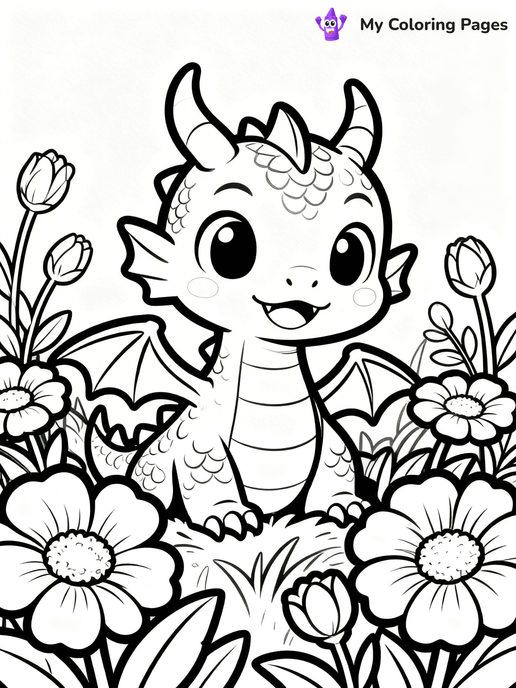 Baby Dragon Coloring Pages - 20