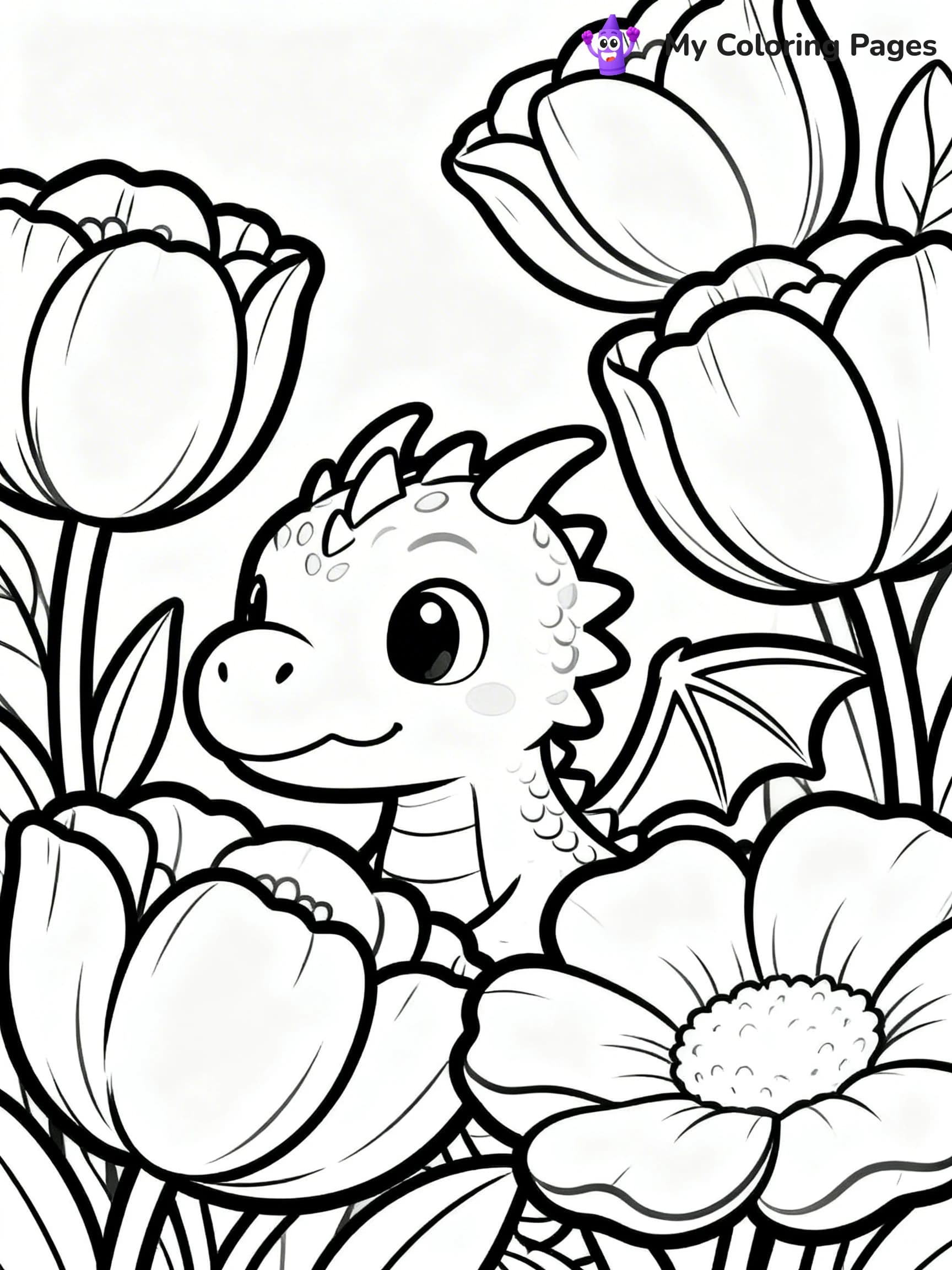 Baby Dragon Coloring Pages - 19