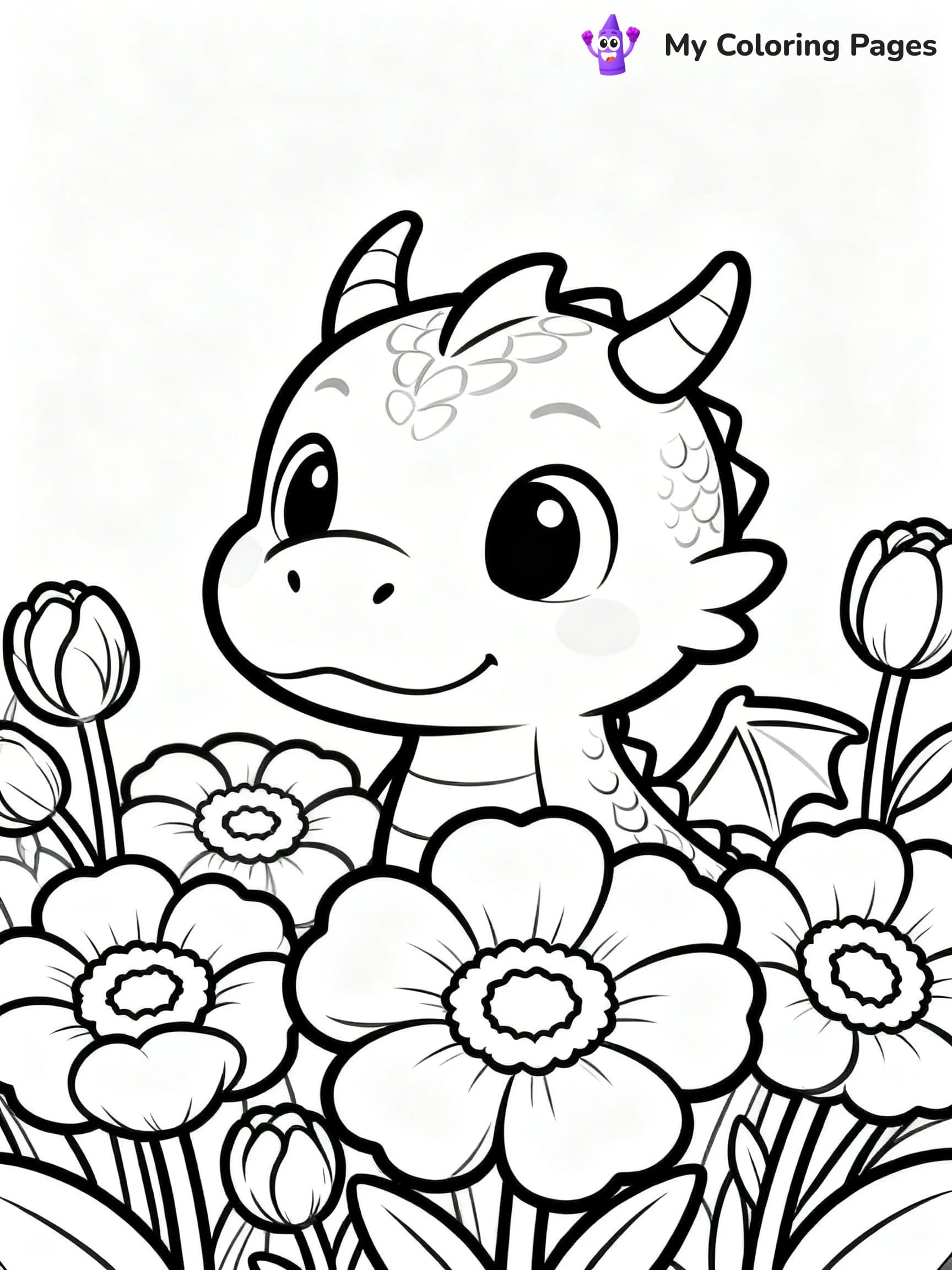 Baby Dragon Coloring Pages - 18