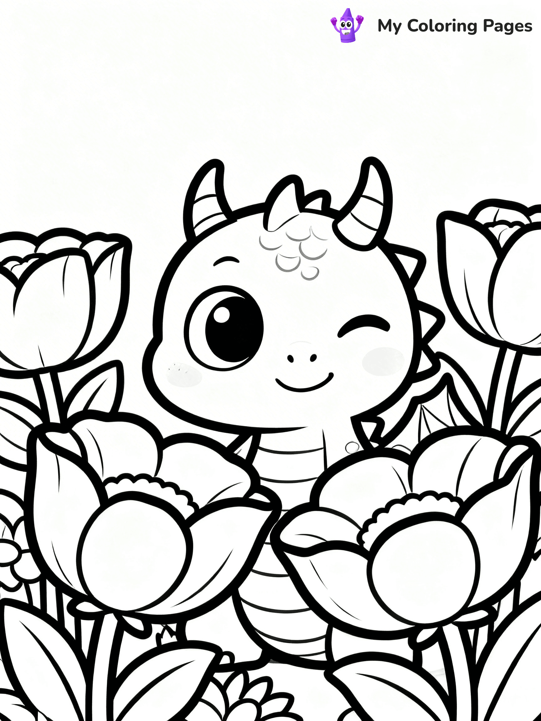 Baby Dragon Coloring Pages - 17