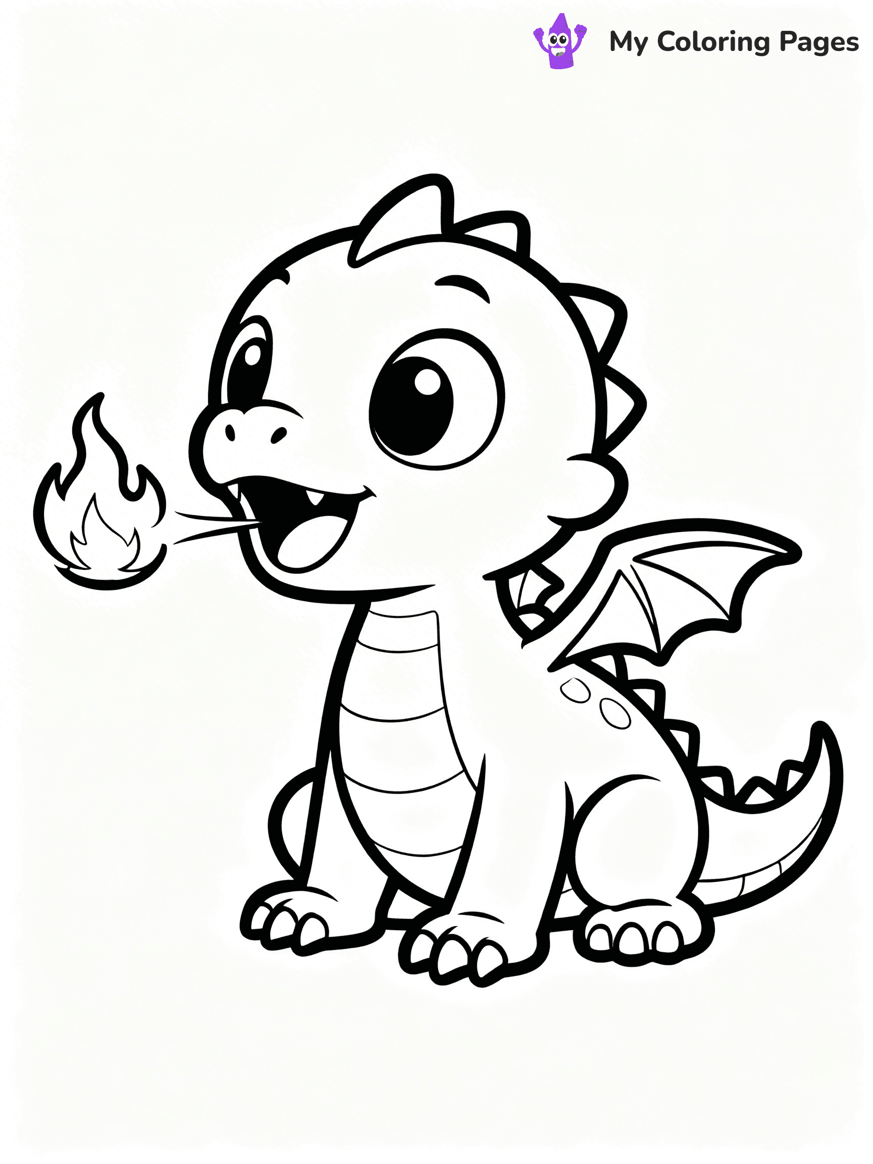 Baby Dragon Coloring Pages - 12