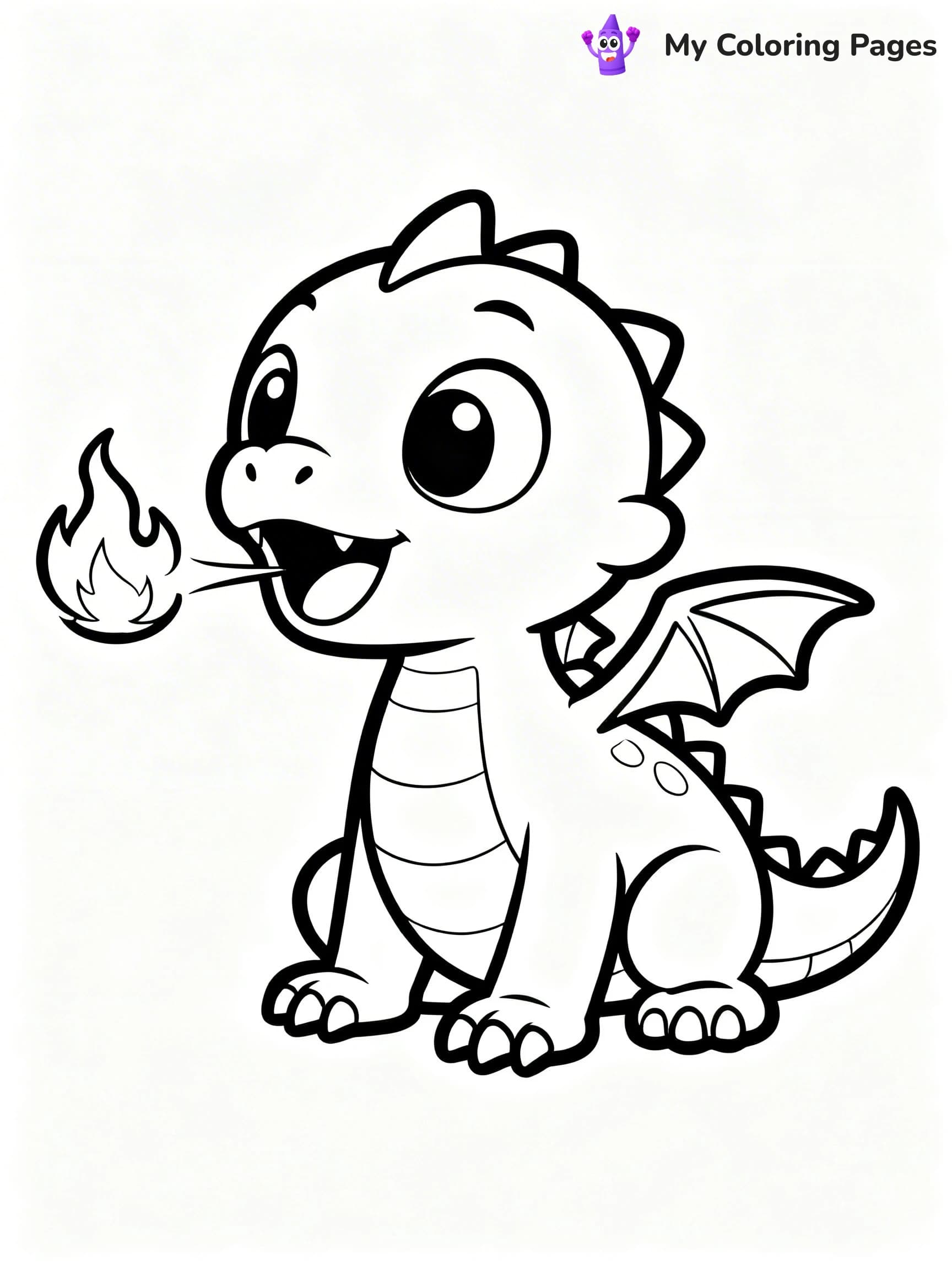 Baby Dragon Coloring Pages - 12