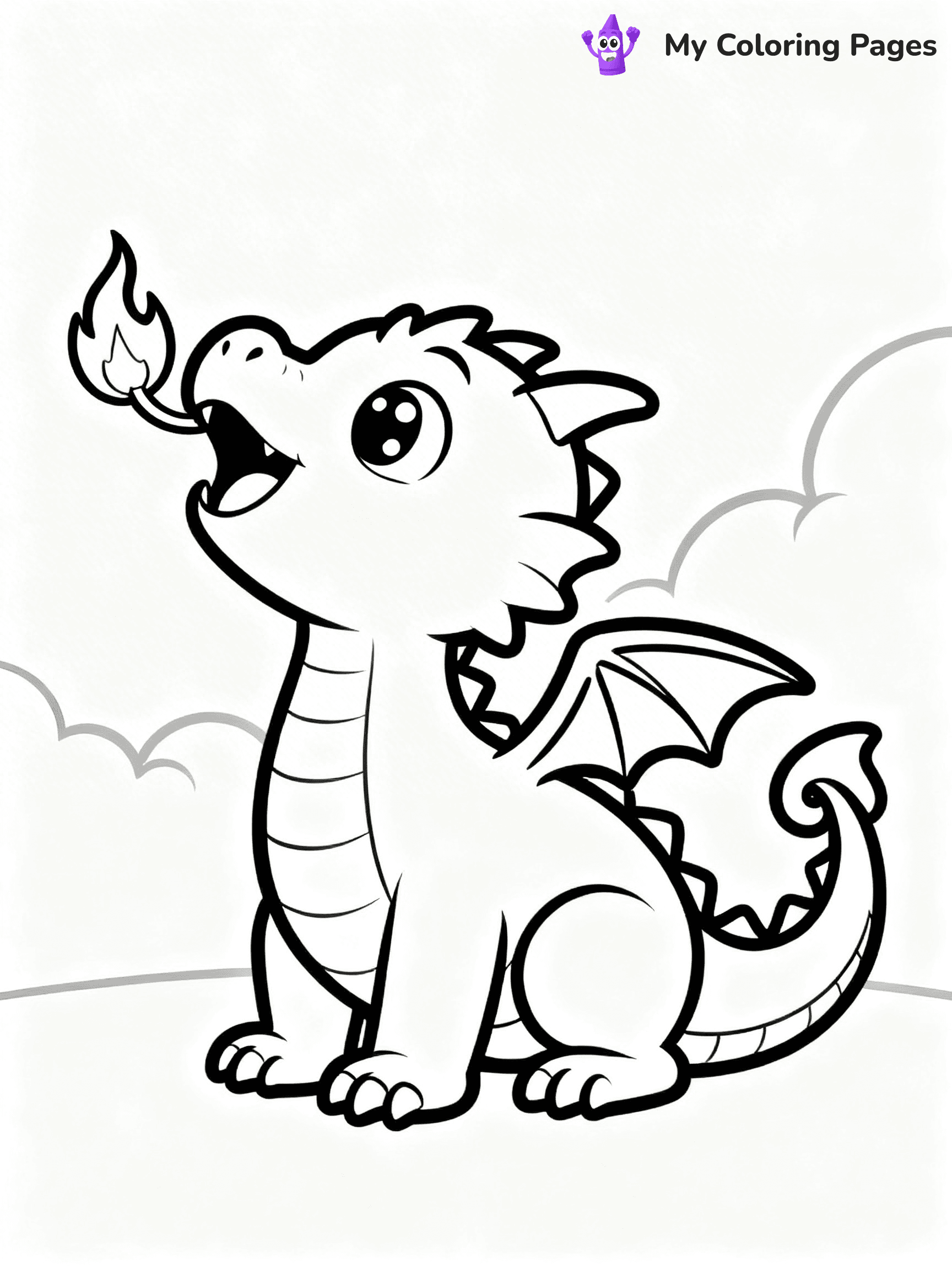 Baby Dragon Coloring Pages - 11