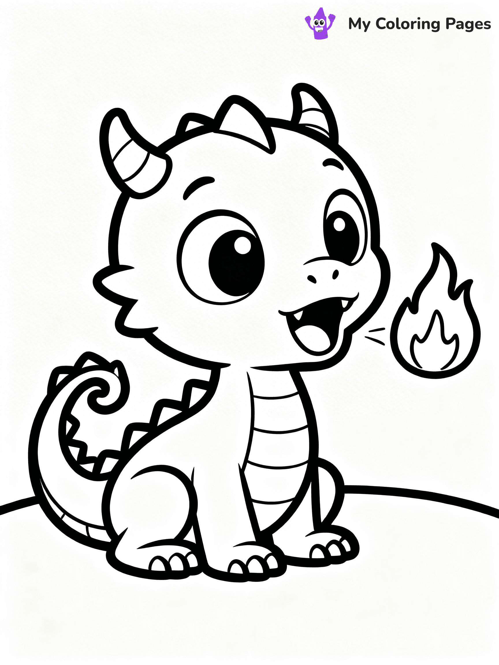 Baby Dragon Coloring Pages - 9
