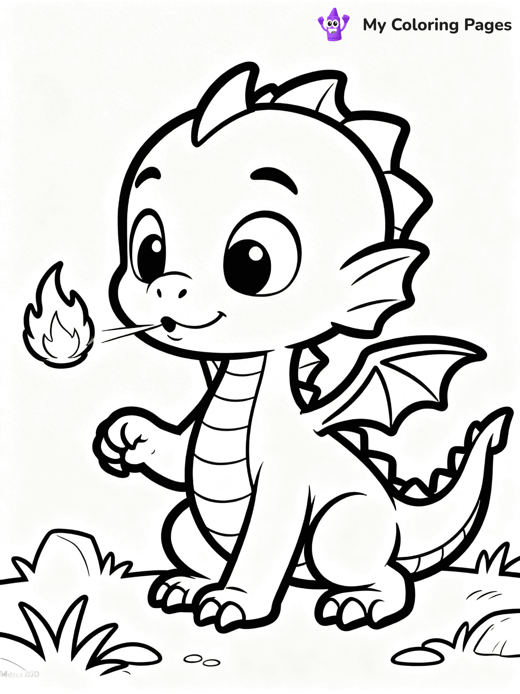 Baby Dragon Coloring Pages - 8