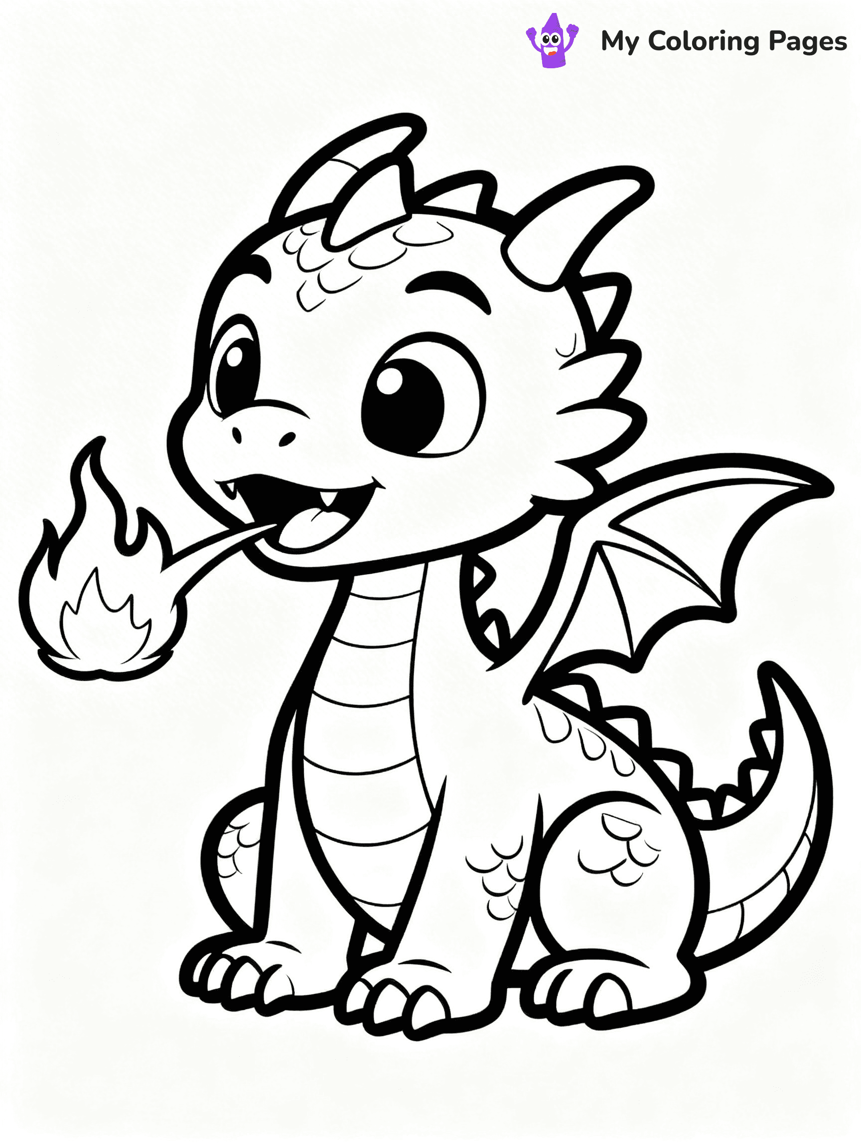 Baby Dragon Coloring Pages - 7