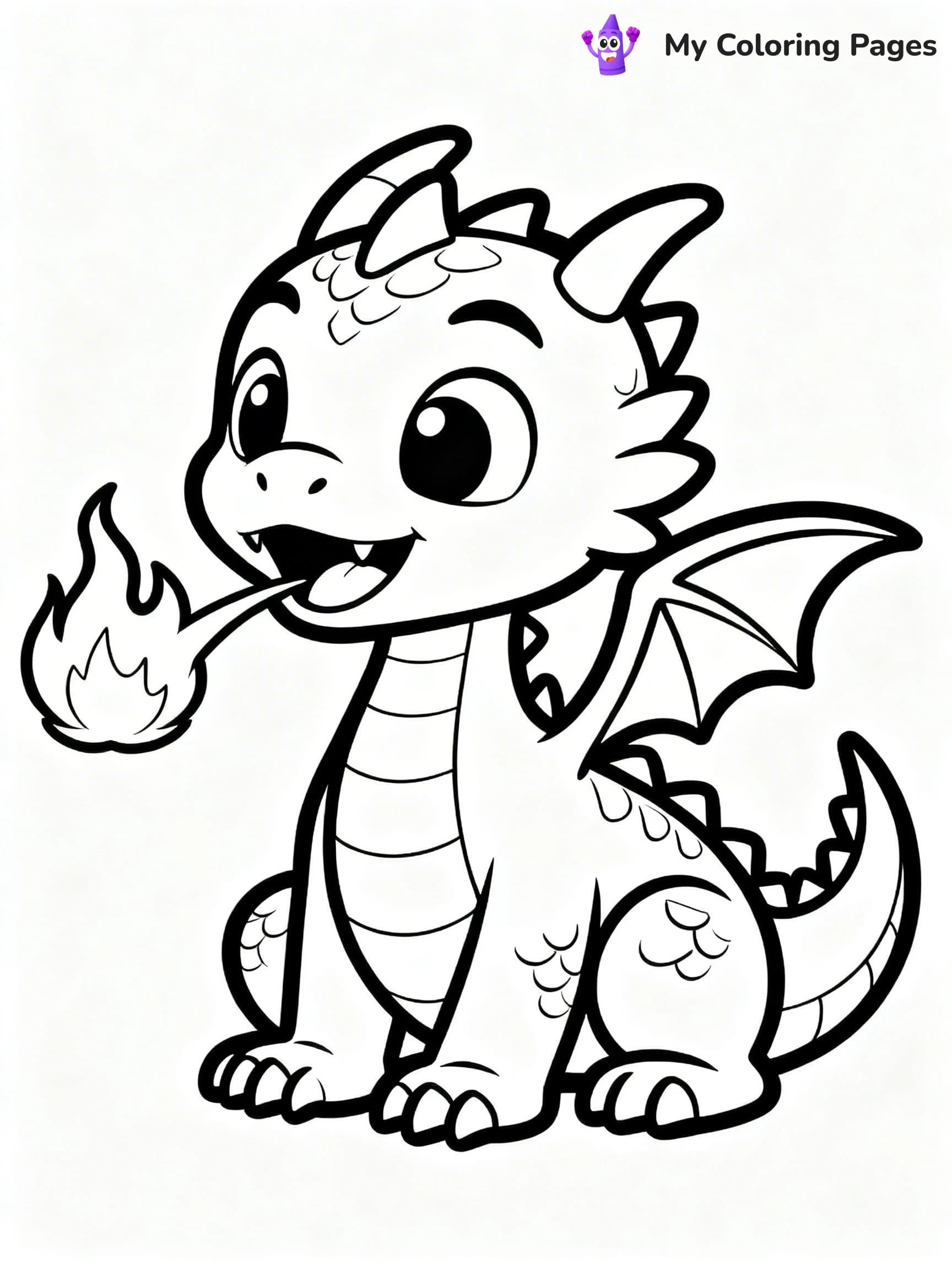 Baby Dragon Coloring Pages - 7