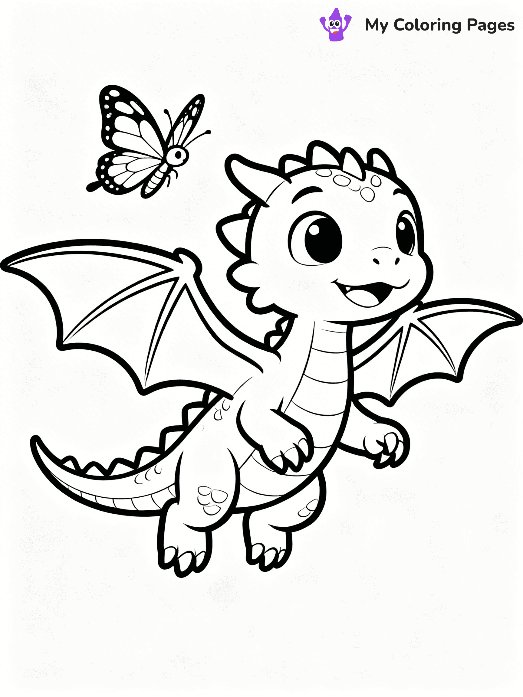 Baby Dragon Coloring Pages - 4