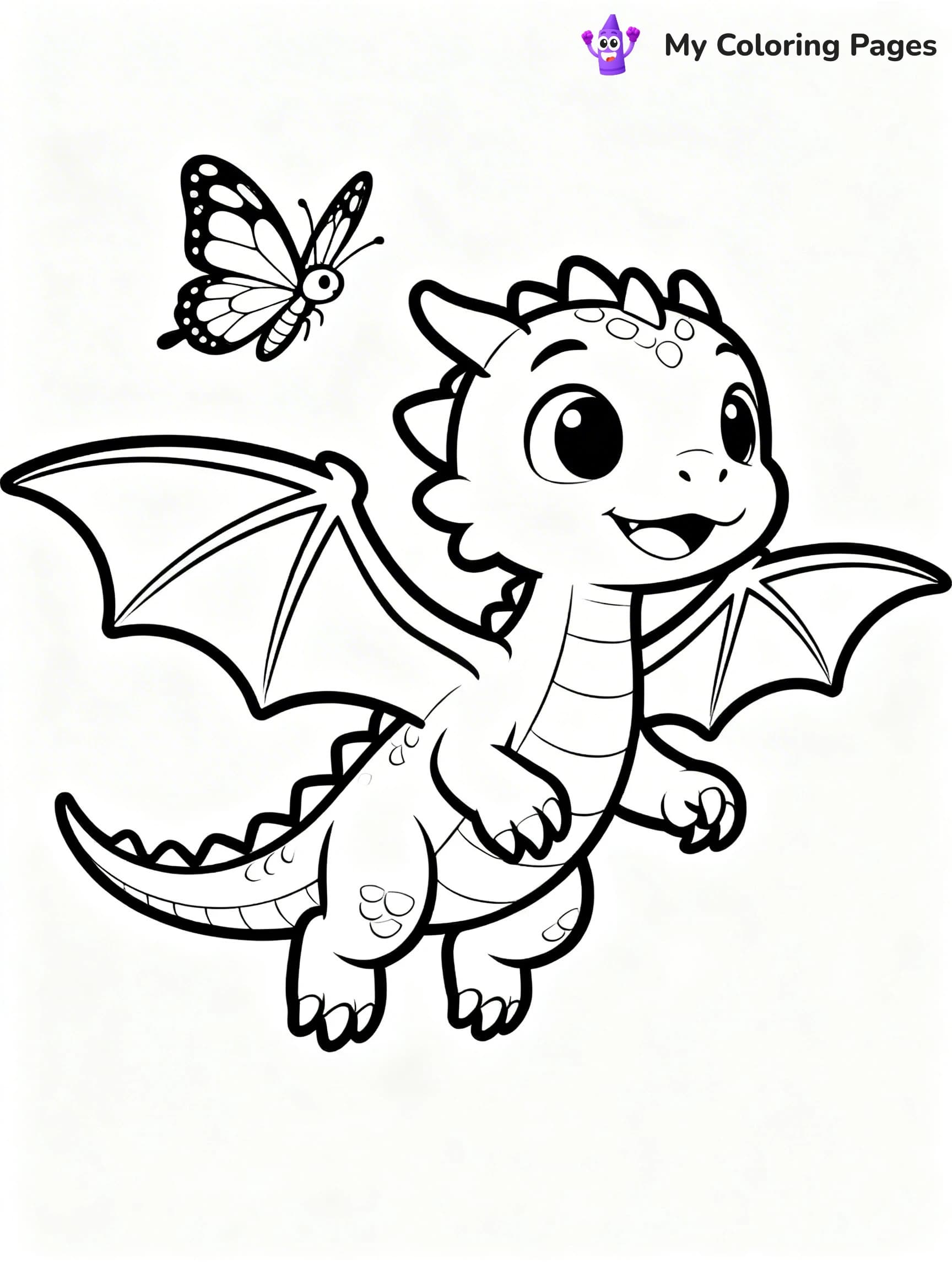 Baby Dragon Coloring Pages - 4