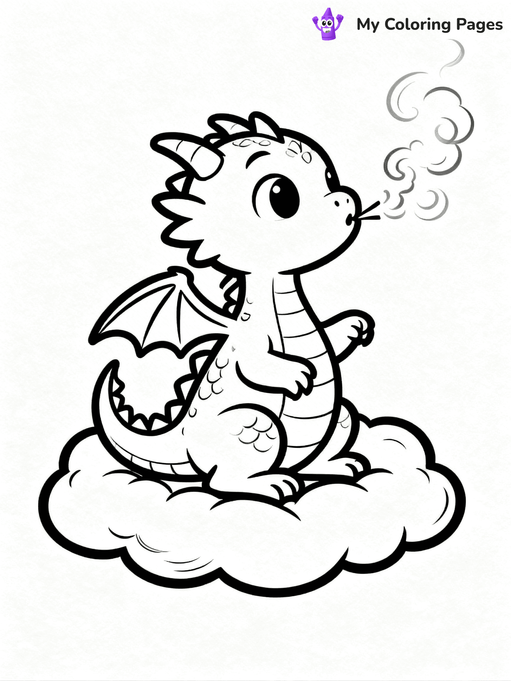 Baby Dragon Coloring Pages - 1