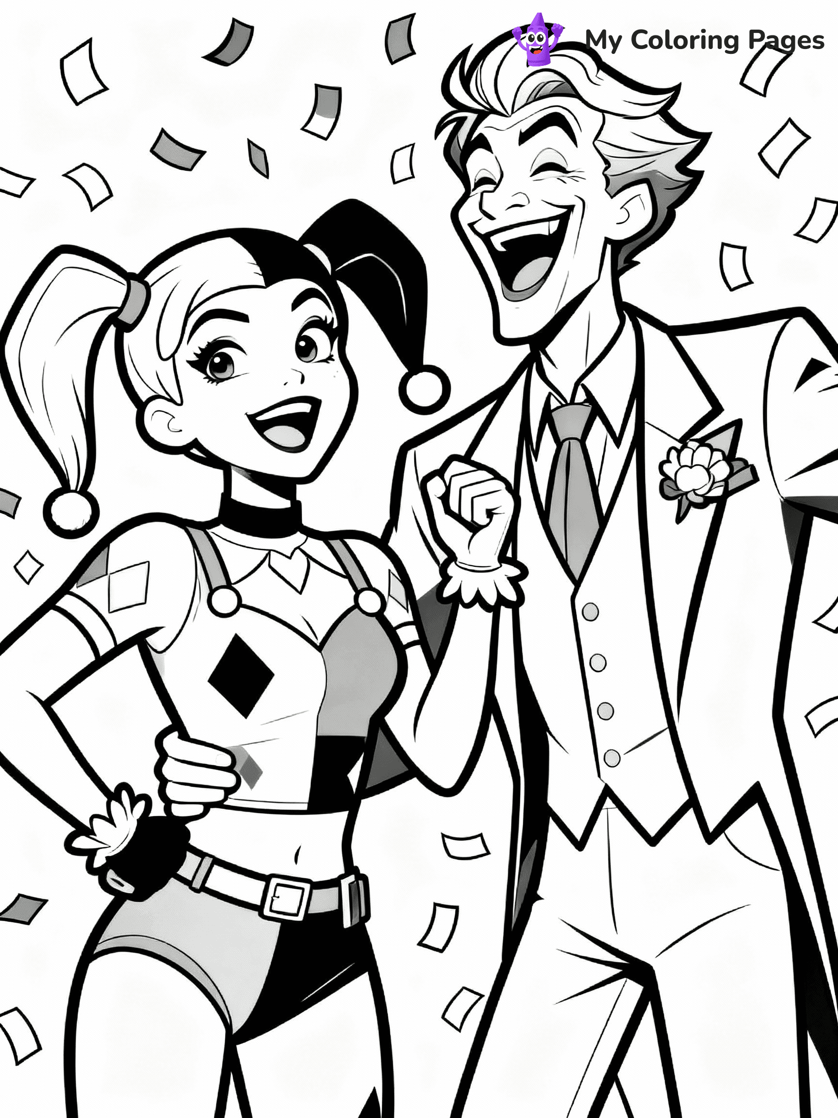 Harley Quinn Coloring Pages - 11